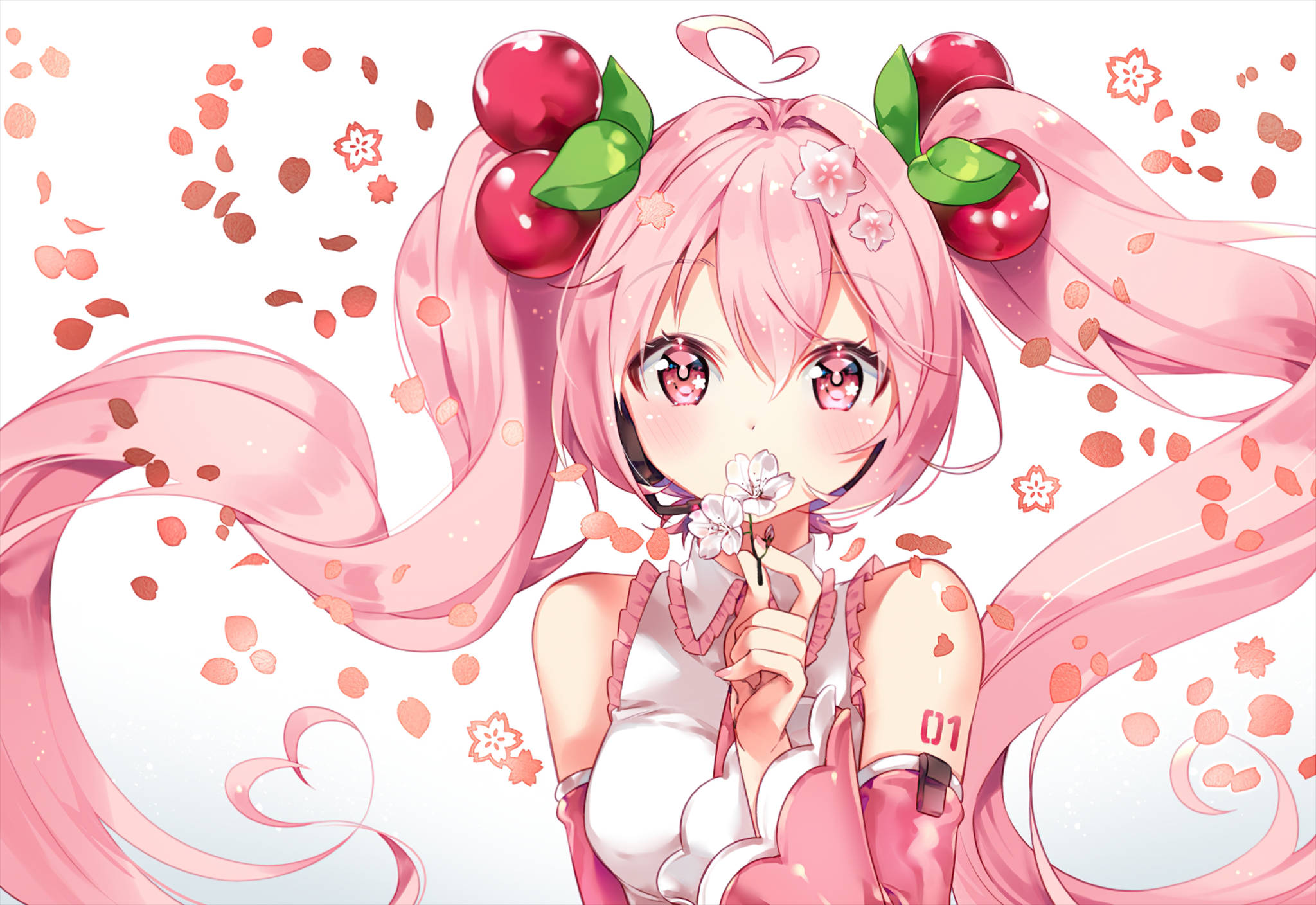 Ροζ Αισθητική Anime Cherry Miku Ταπετσαρία