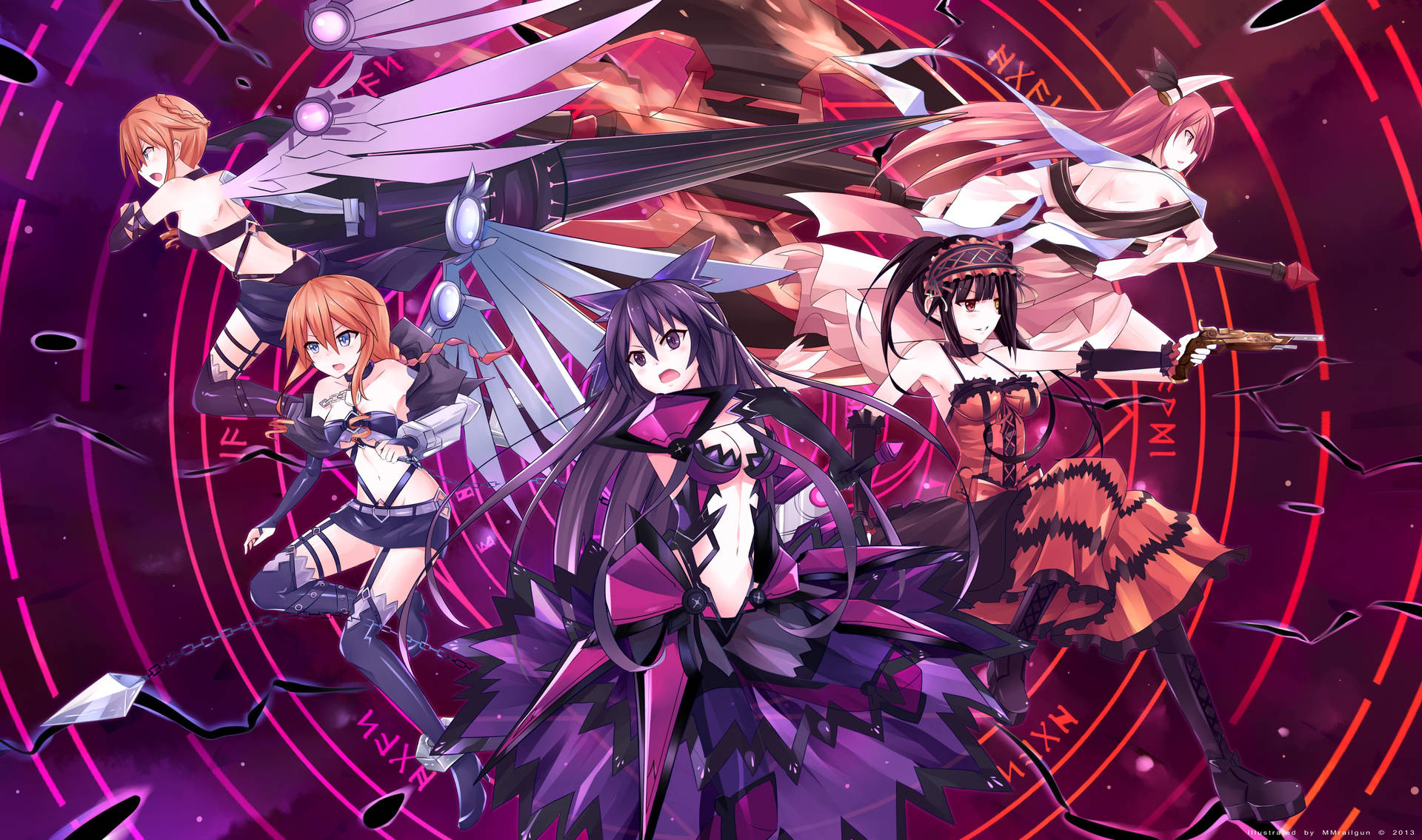 Ταπετσαρία Anime Date A Live Ηρωίδες — Anime τοπίο GIF Ταπετσαρία