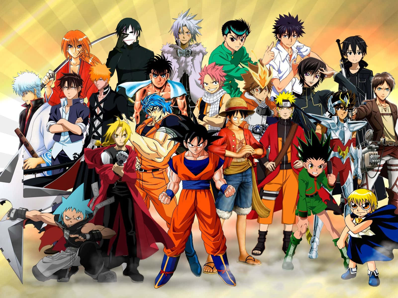 Επική Αφίσα Ανδρικών Χαρακτήρων Anime Ταπετσαρία