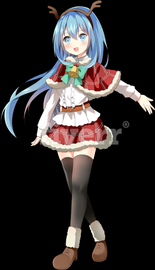 Κορίτσι Anime με Στολή Ταράνδου Ταπετσαρία