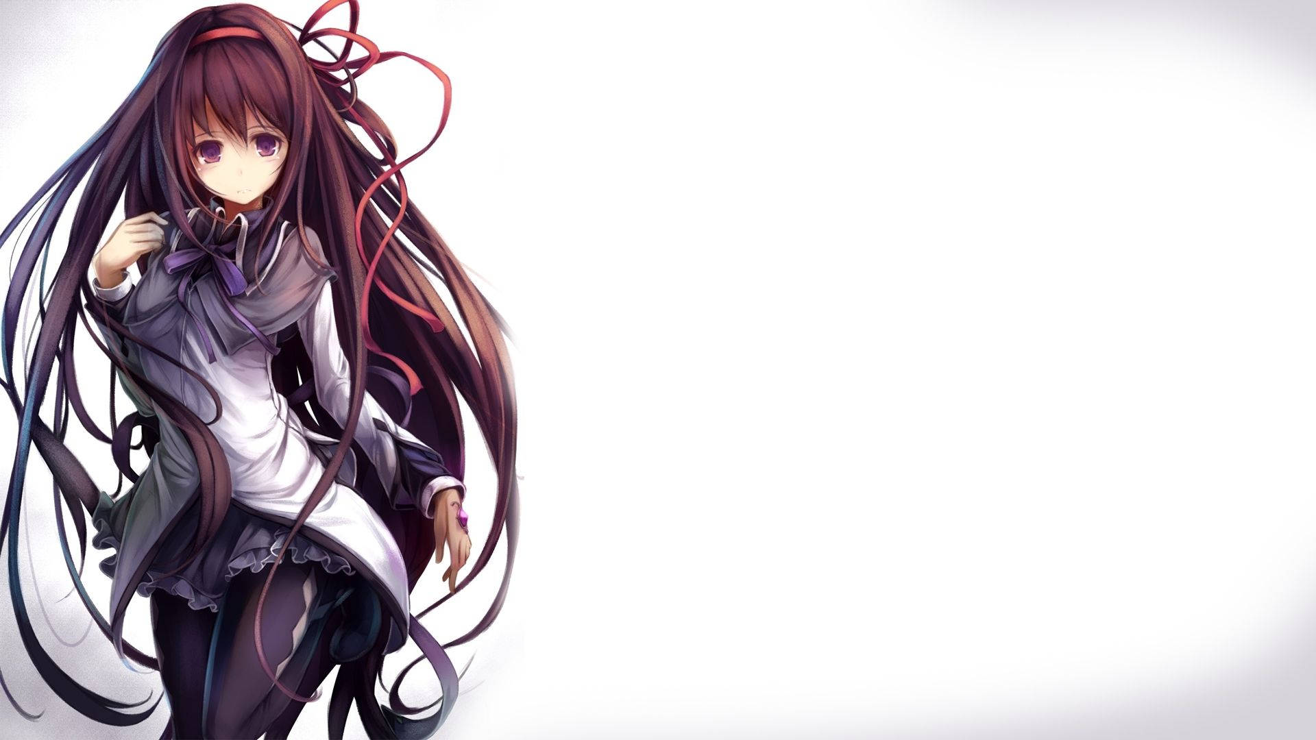 Homura Akemi από το Puella Magi Madoka Magica, ταπετσαρία anime κοριτσιού — Anime Girl Ταπετσαρία