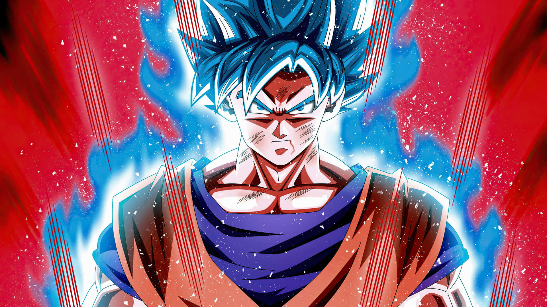 Μπλε Anime Goku Ultra Instinct Ταπετσαρία
