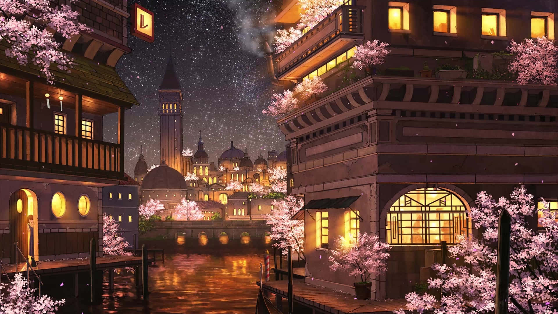 Ανακαλύψτε τη μαγευτική ομορφιά της Anime Πόλης. Ταπετσαρία