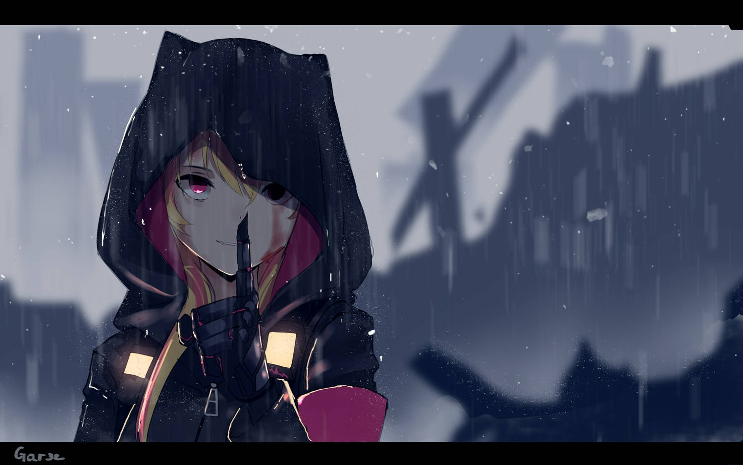 Κορίτσι Anime με Hoodie από το Girls' Frontline Ταπετσαρία