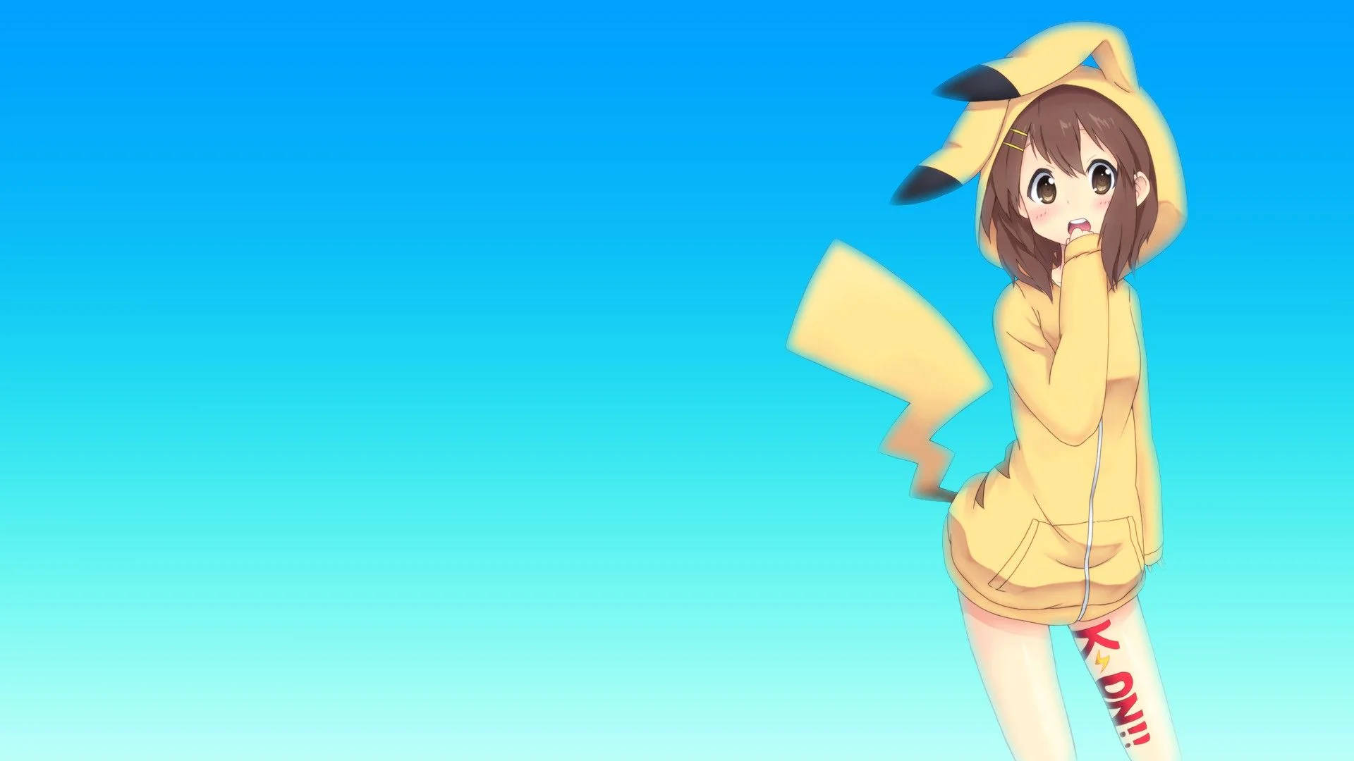 Κορίτσι Anime με Hoodie Pikachu Ταπετσαρία