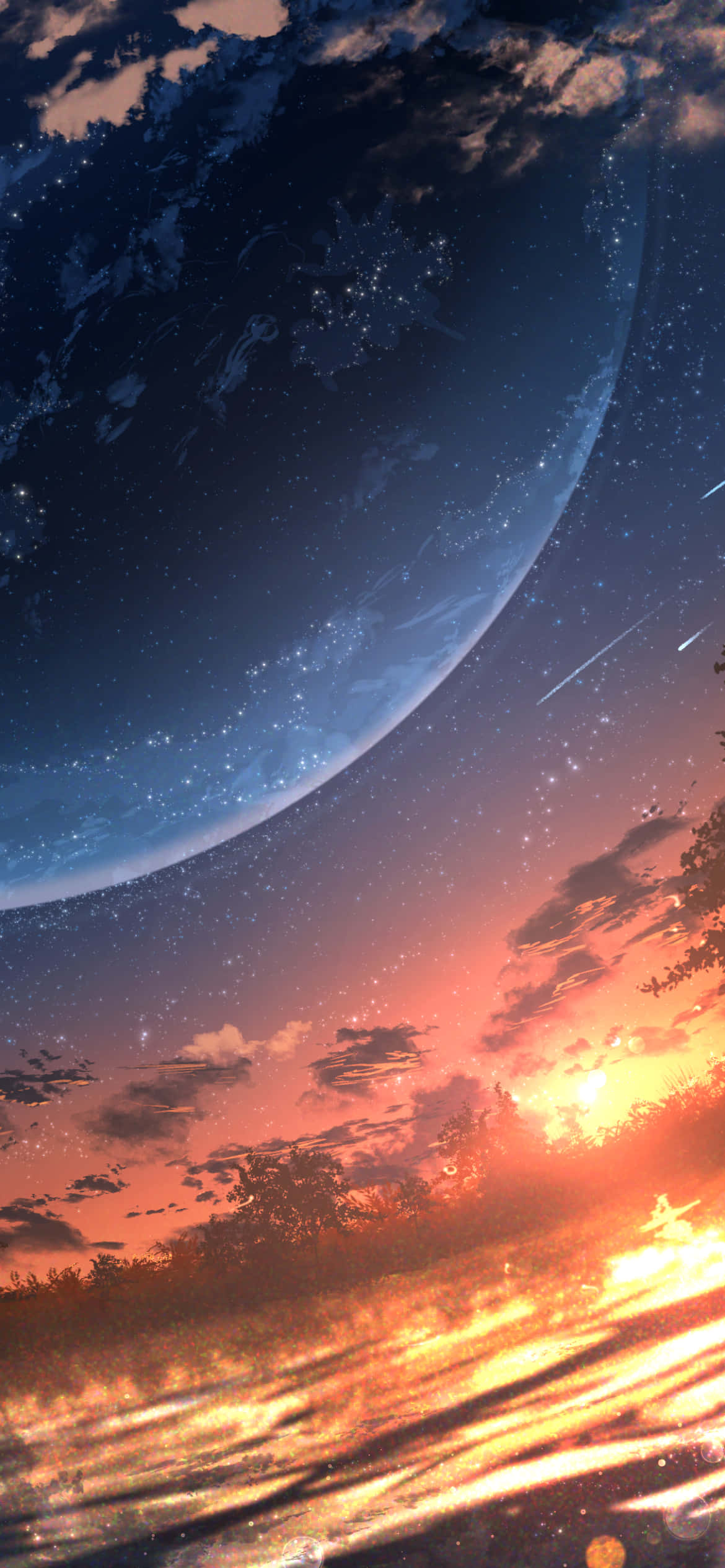 Απολαύστε το Ηλιοβασίλεμα Anime από το iPhone σας Ταπετσαρία