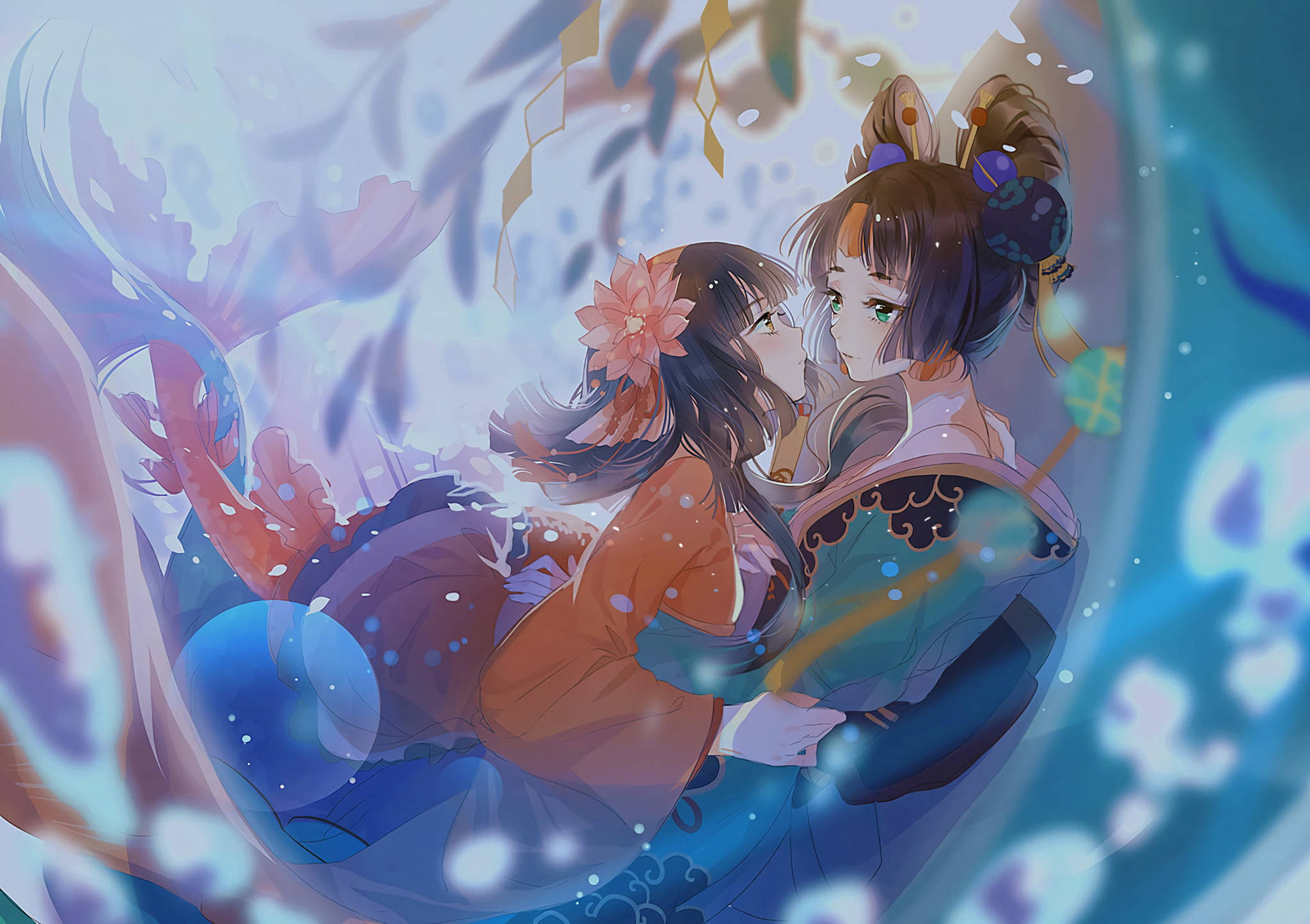 Λεσβιακό Anime Koi και Shouzu Ταπετσαρία