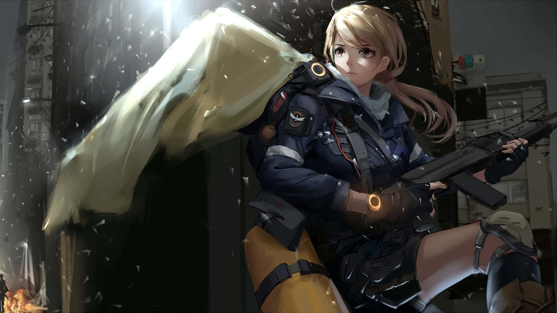 Δύο γενναίοι πολεμιστές anime ετοιμάζονται για μάχη. Ταπετσαρία