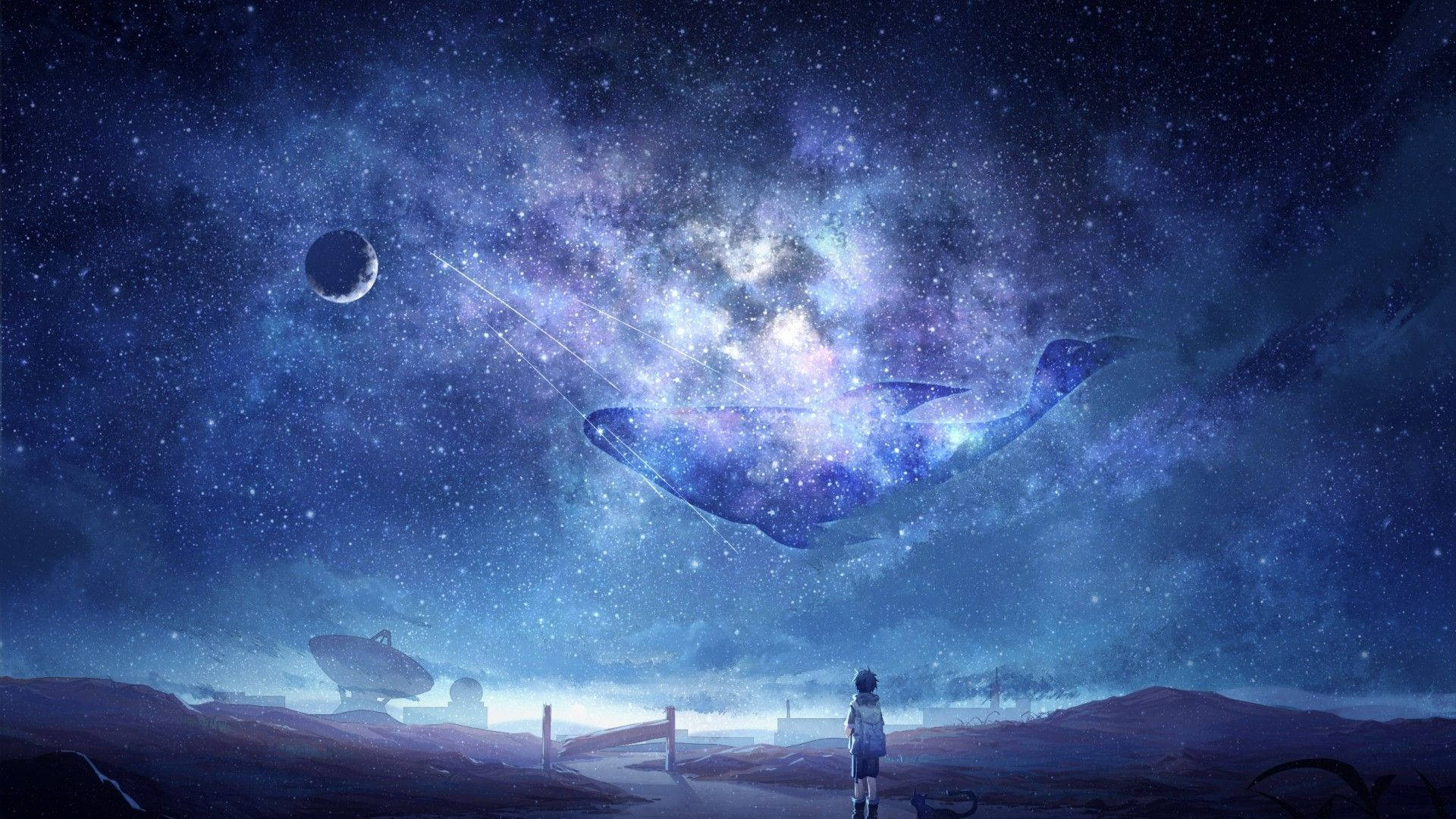 Επιστημονικής Φαντασίας Anime Νυχτερινός Ουρανός Ταπετσαρία