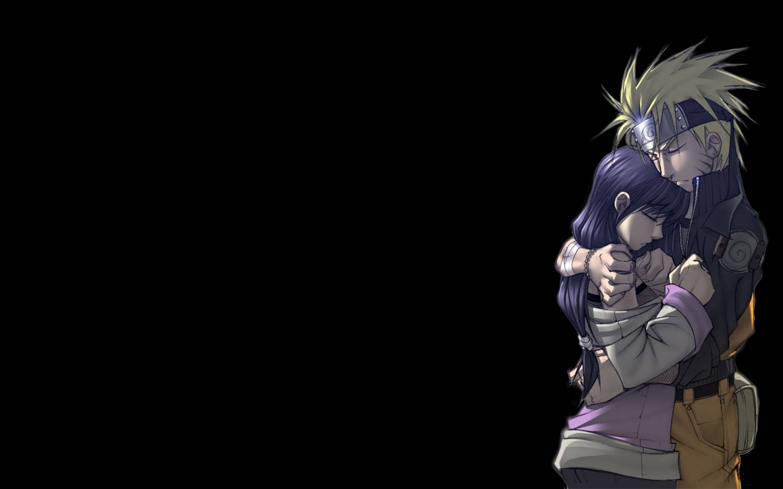 Anime Naruto να αγκαλιάζει την Hinata Hyuga Ταπετσαρία