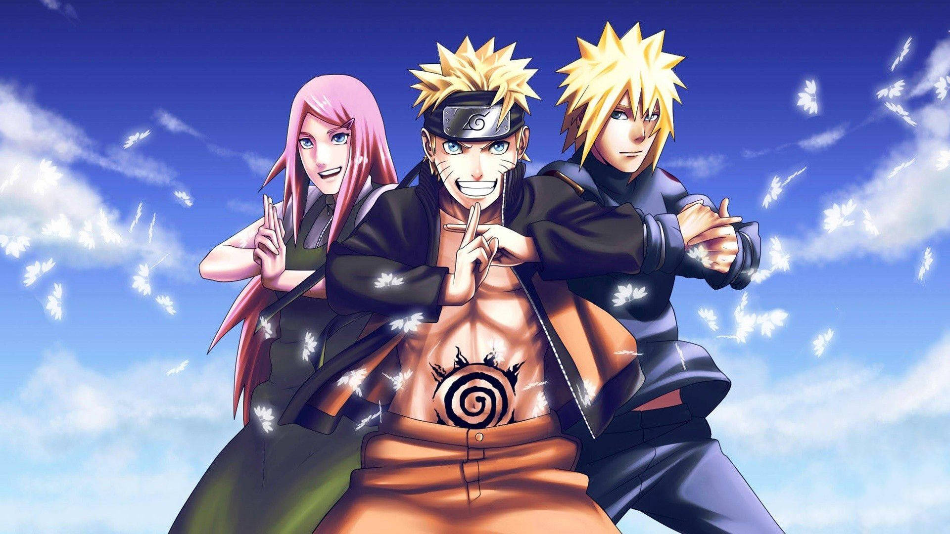 Anime Naruto με Sakura και Minato Ταπετσαρία