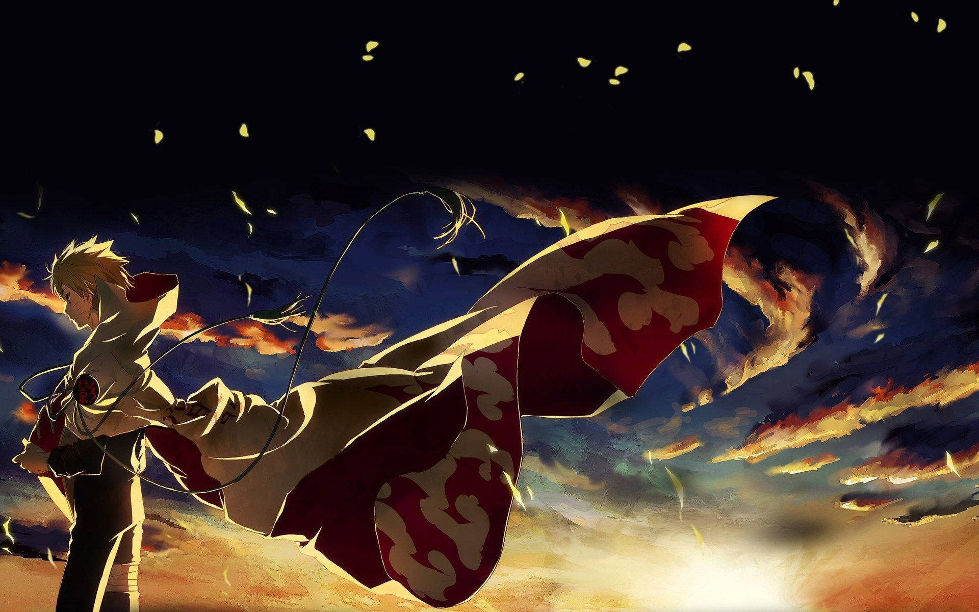 Anime Naruto Φορώντας τον Μανδύα του Hokage Ταπετσαρία