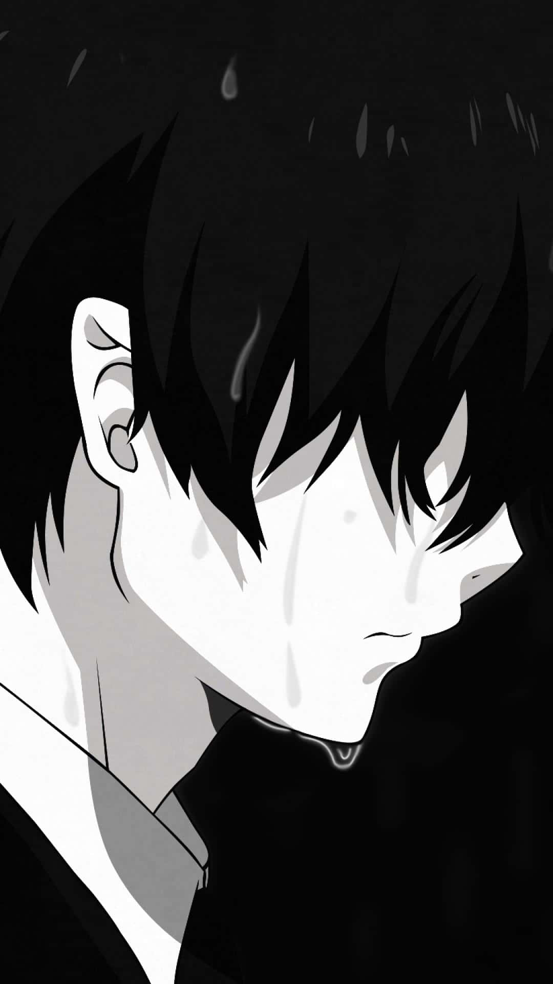 Θλιμμένο αγόρι anime εικόνα προφίλ Ταπετσαρία