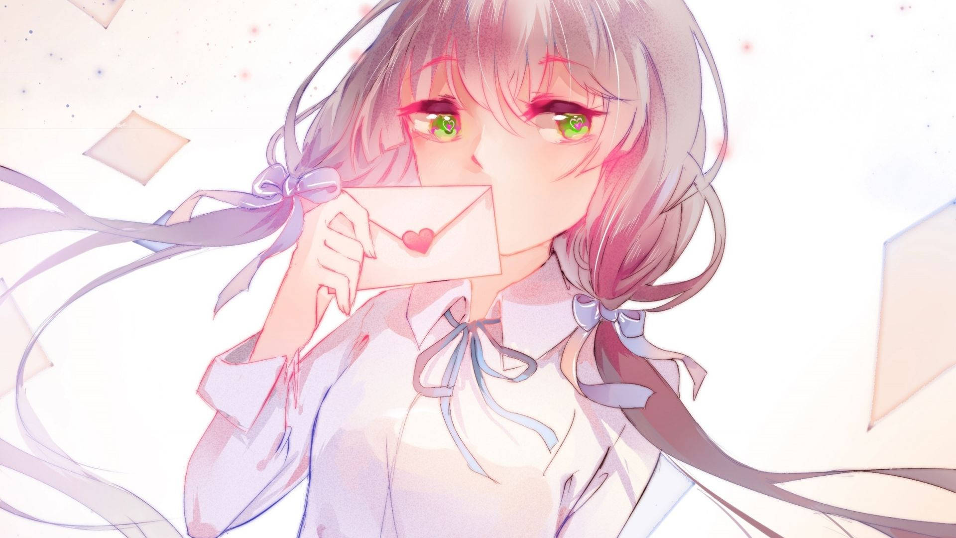 Χαριτωμένο Anime PFP Κορίτσι με Πράσινα Μάτια Ταπετσαρία