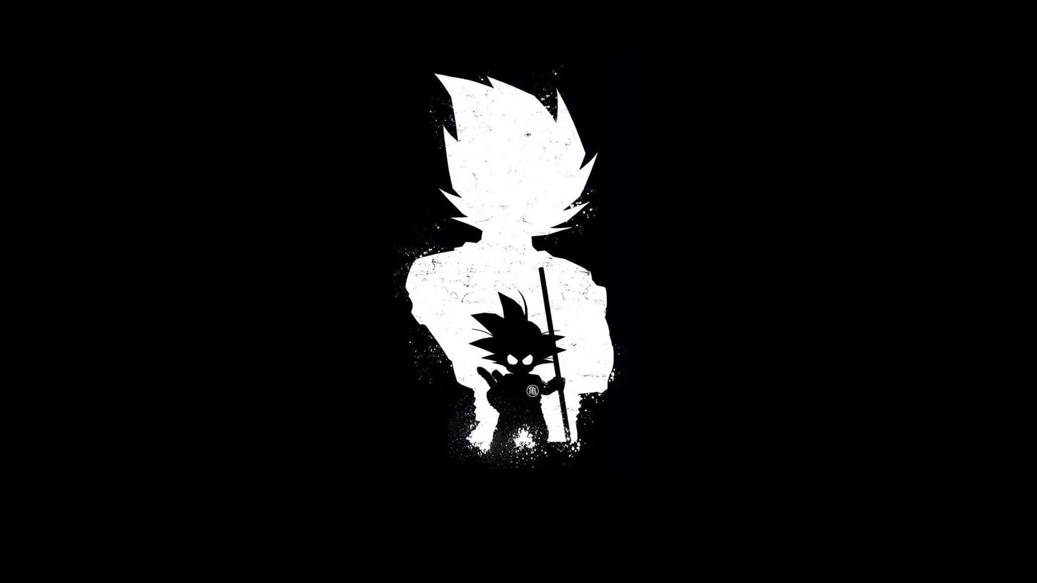 Λευκό και Μαύρο Anime Pfp Goku Ταπετσαρία