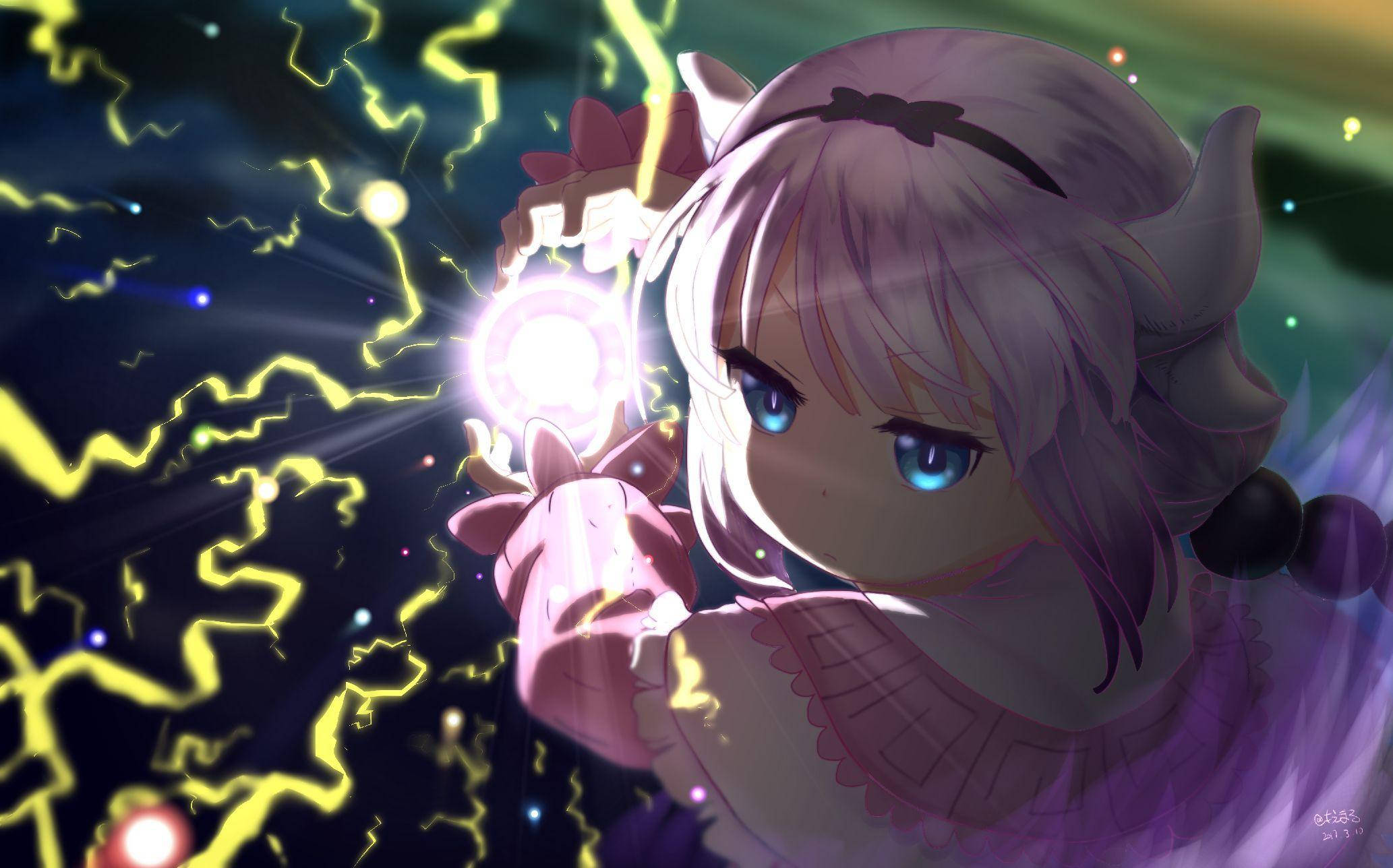 Γλυκιά Anime PFP Kanna Dragon Ταπετσαρία