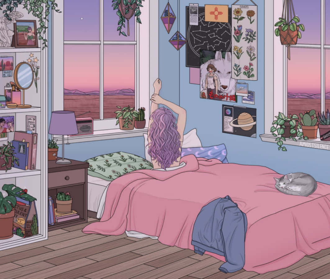 Αφήστε τη φαντασία σας να πετάξει με το Anime Room! Ταπετσαρία