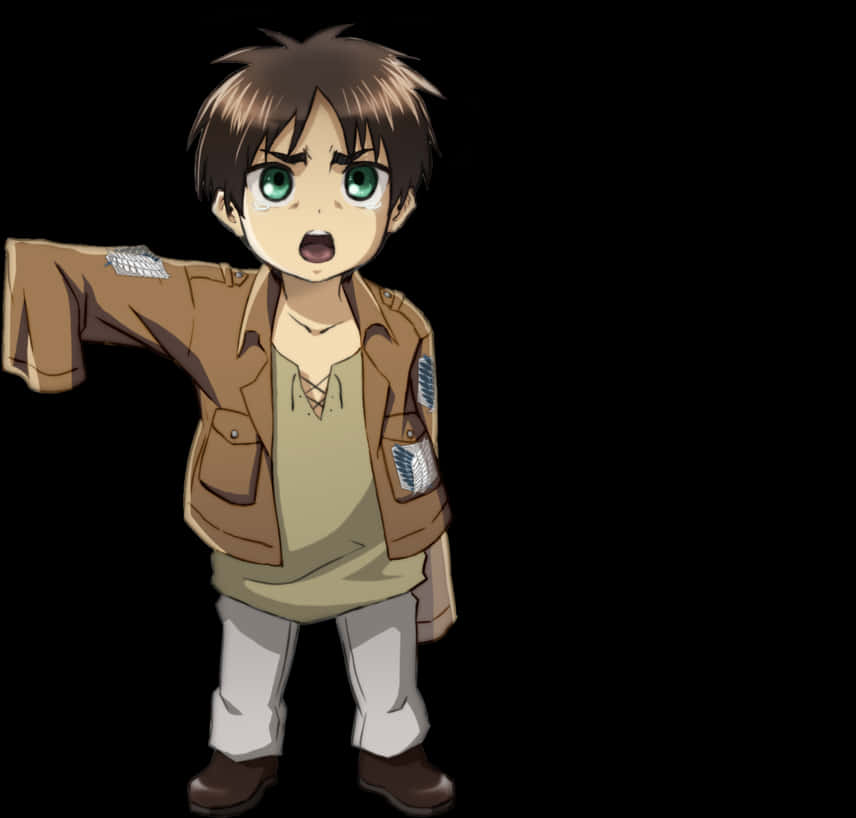 Νεαρός χαρακτήρας anime με έκπληκτη έκφραση Ταπετσαρία