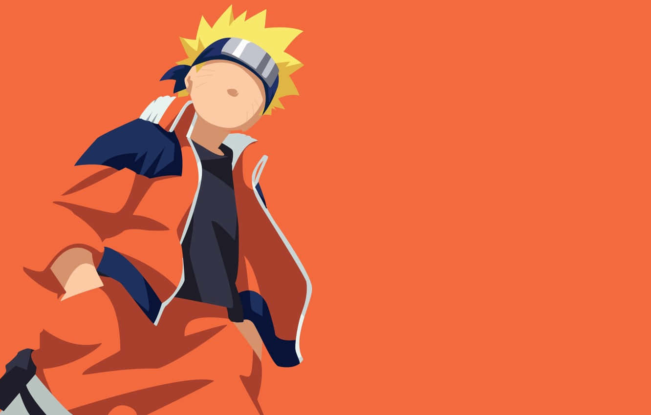 Πορτοκαλί Anime Διανυσματική Τέχνη του Uzumaki Naruto Ταπετσαρία