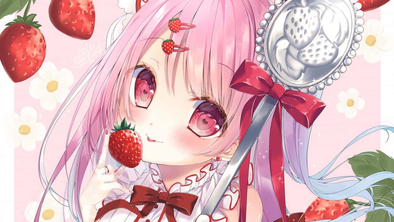 Ροζ αισθητική anime εικόνες Ταπετσαρία