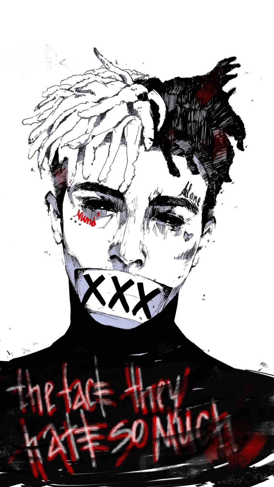 Anime σχέδιο του Xxxtentacion Ταπετσαρία
