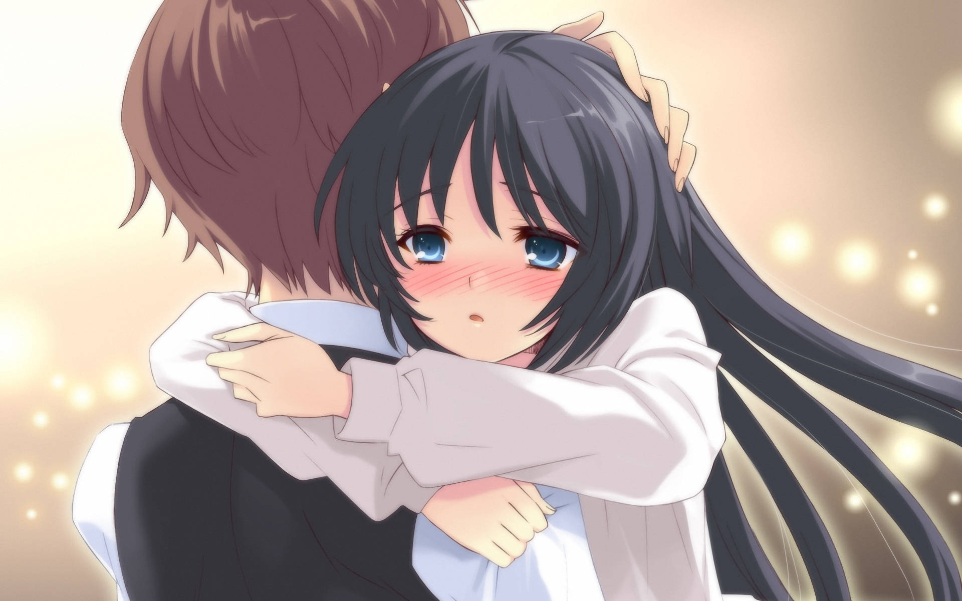 Αγκαλιά ζευγαριού anime Ταπετσαρία