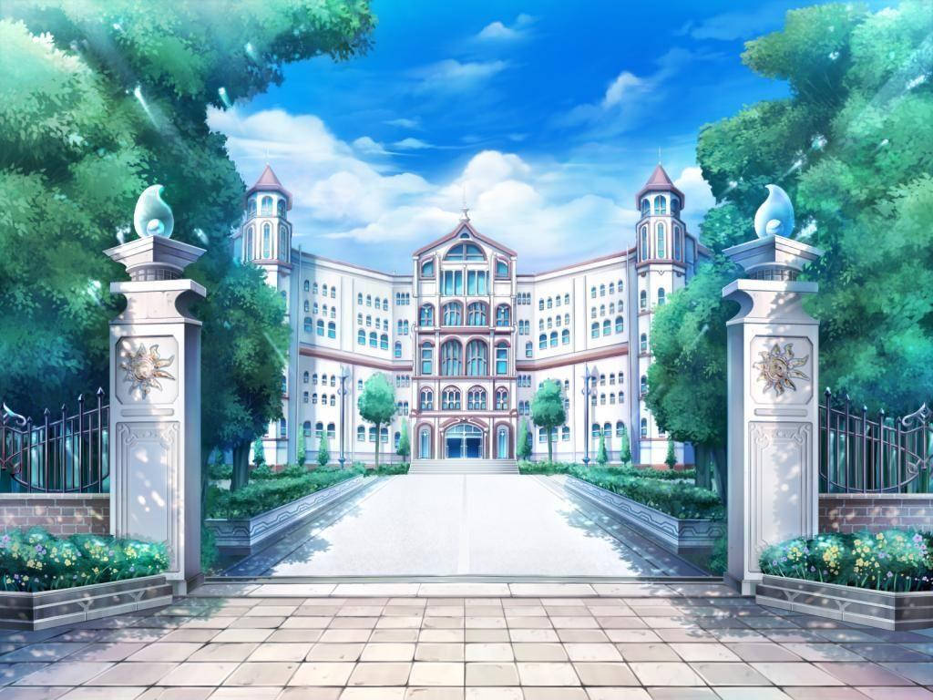 Σκηνή Σχολείου Anime Ακαδημία Yumesaki Ταπετσαρία