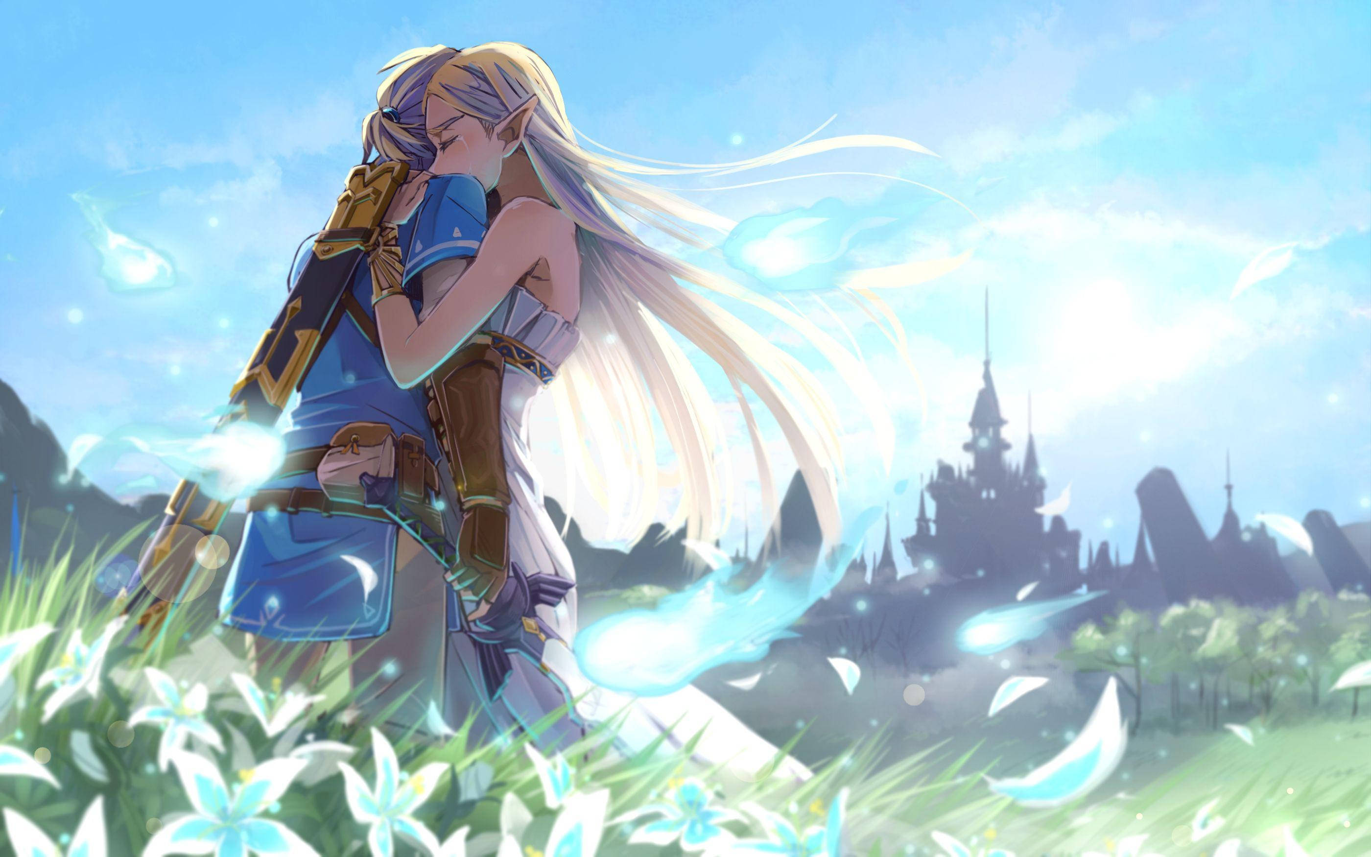 Αγκαλιά Anime Ζευγαριού Zelda Ταπετσαρία