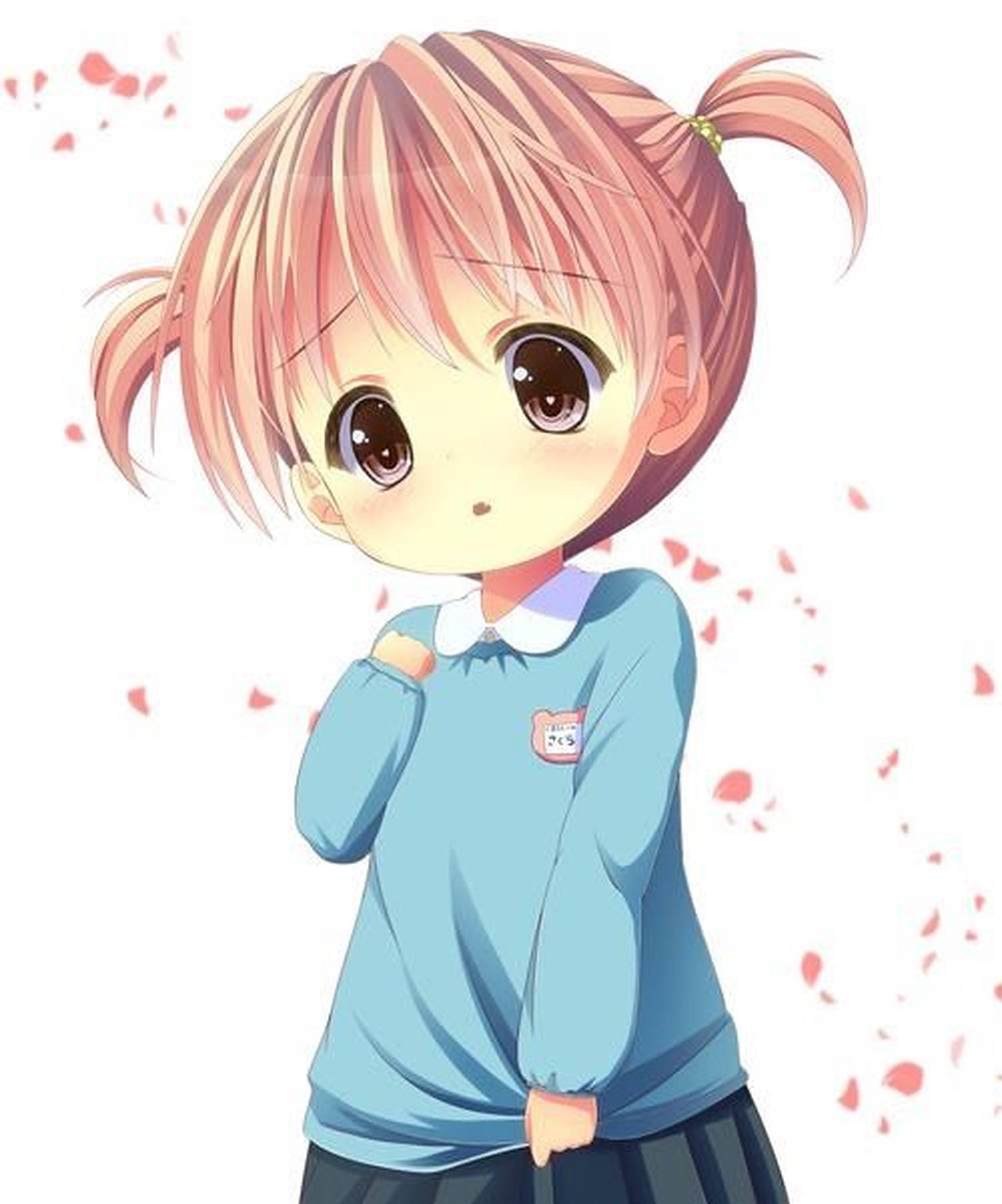 Anime παιδί με ροζ μαλλιά Ταπετσαρία
