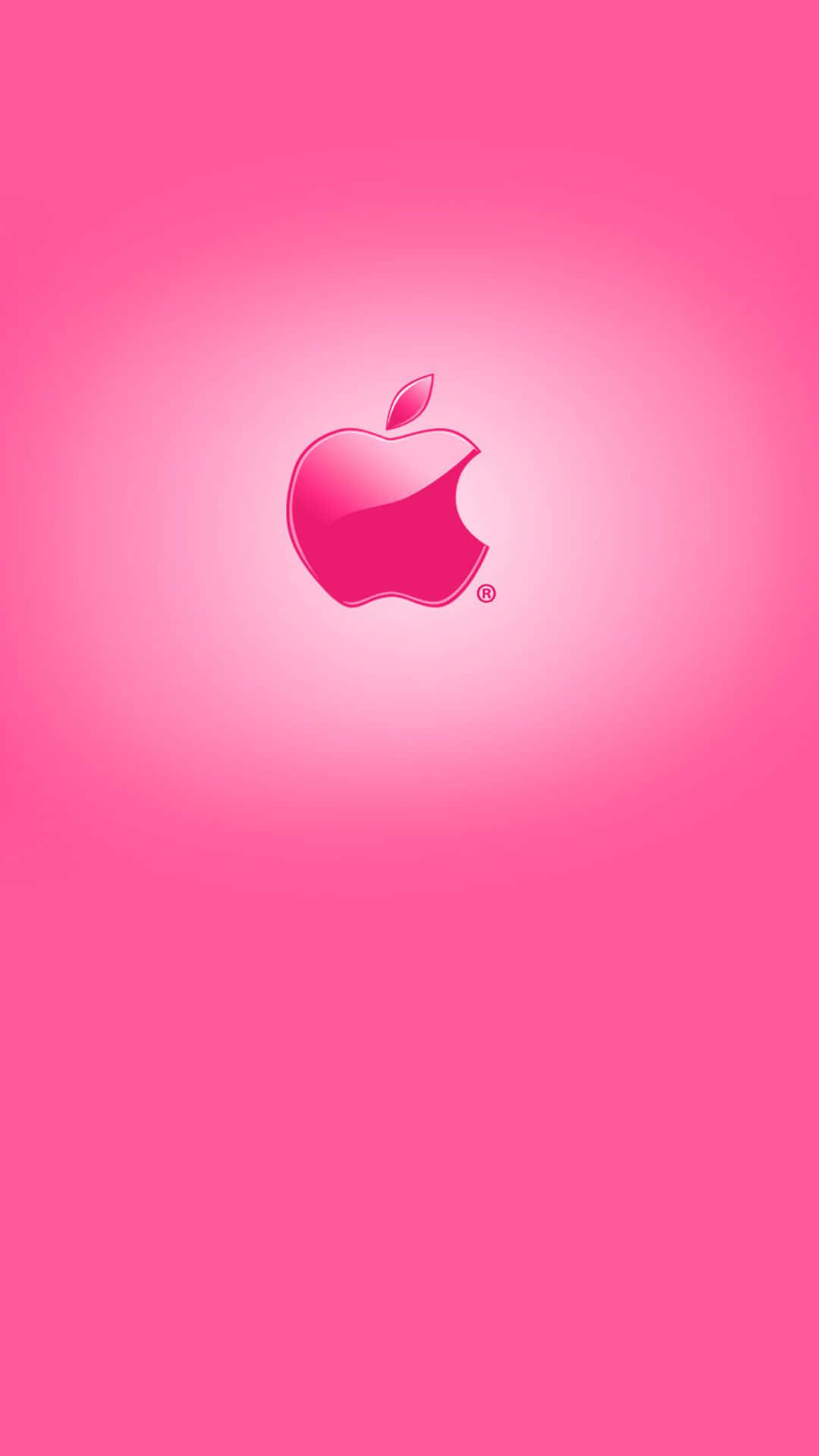Γυαλιστερό Ροζ Λογότυπο Apple HD iPhone Ταπετσαρία