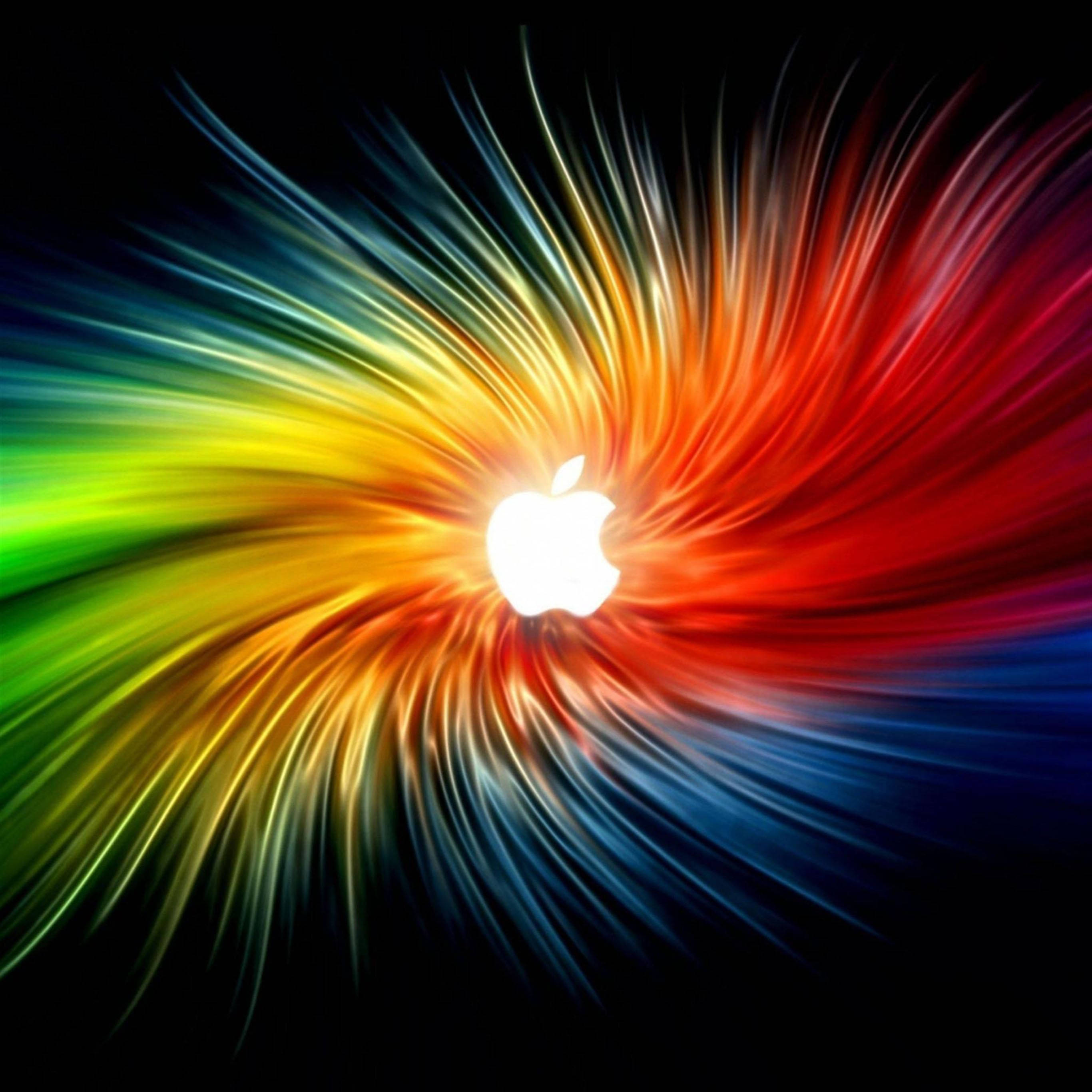 Λογότυπο Apple σε Πολύχρωμο Πανί για iPad Pro Ταπετσαρία