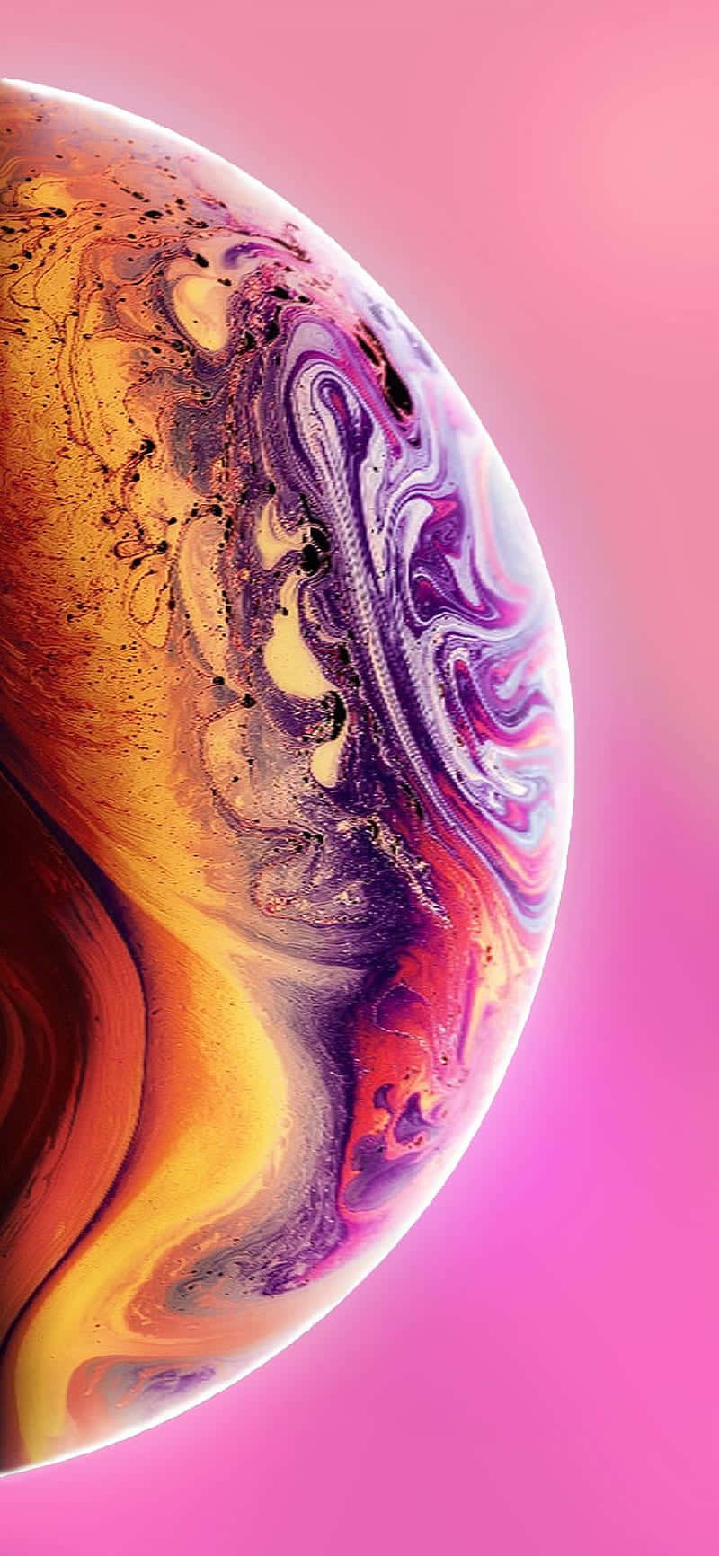 Apple iPhone X Μωβ Πλανήτης Ταπετσαρία