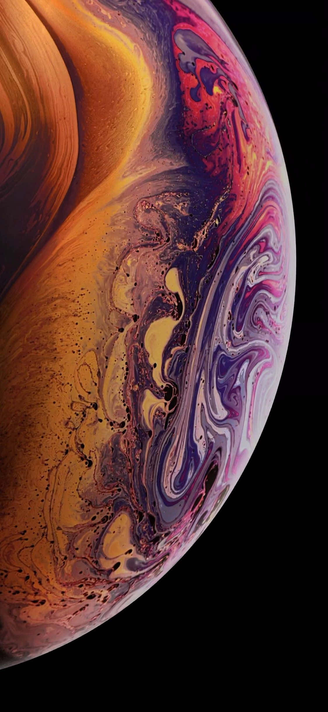 μια εικόνα ενός apple iPhone xs με πολύχρωμη σπείρα Ταπετσαρία