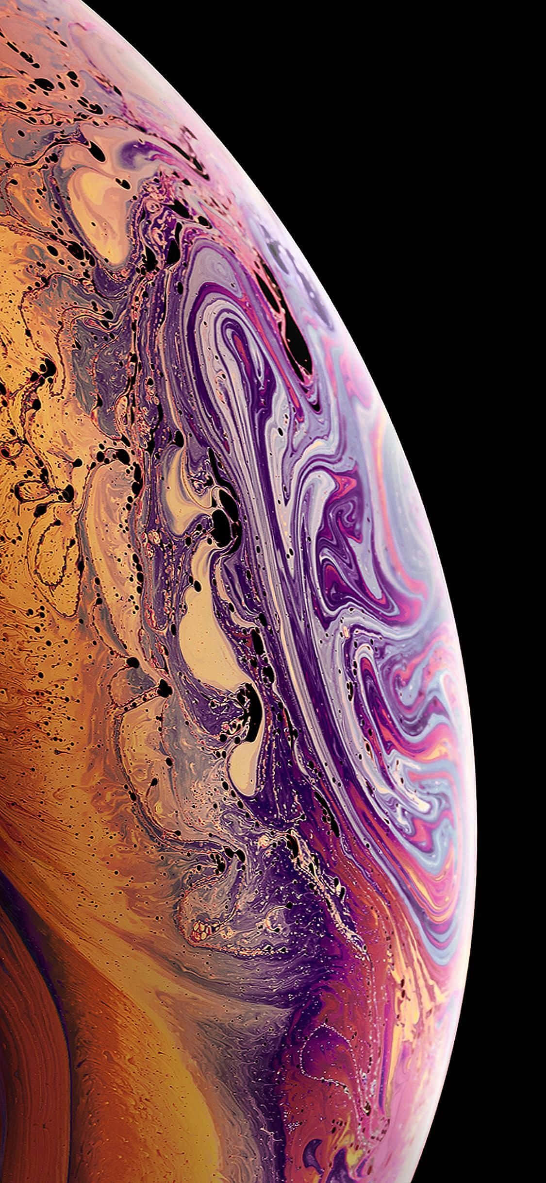 Apple iPhone XS Μωβ Διαβάθμιση Φυσαλίδα Ταπετσαρία