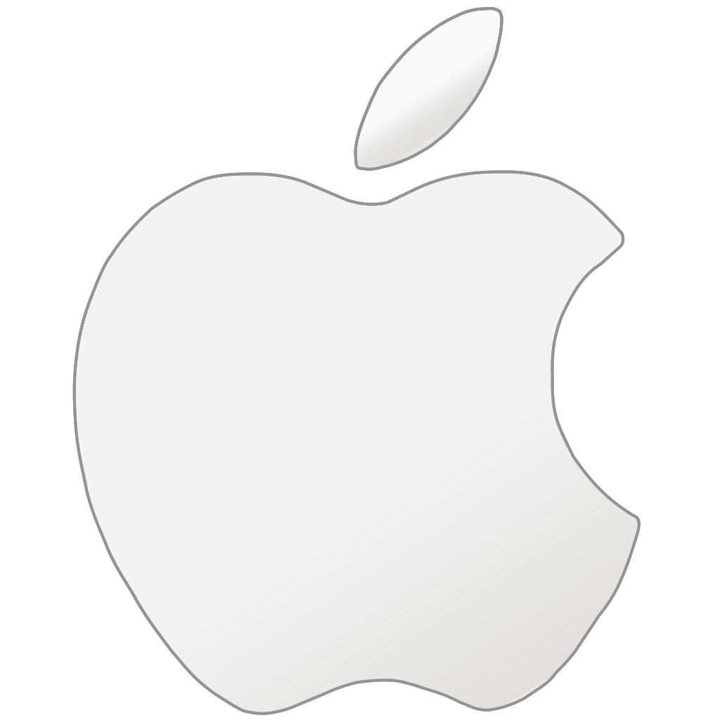 Λογότυπο Apple σε Ασημί με Τιρκουάζ Φόντο Ταπετσαρία