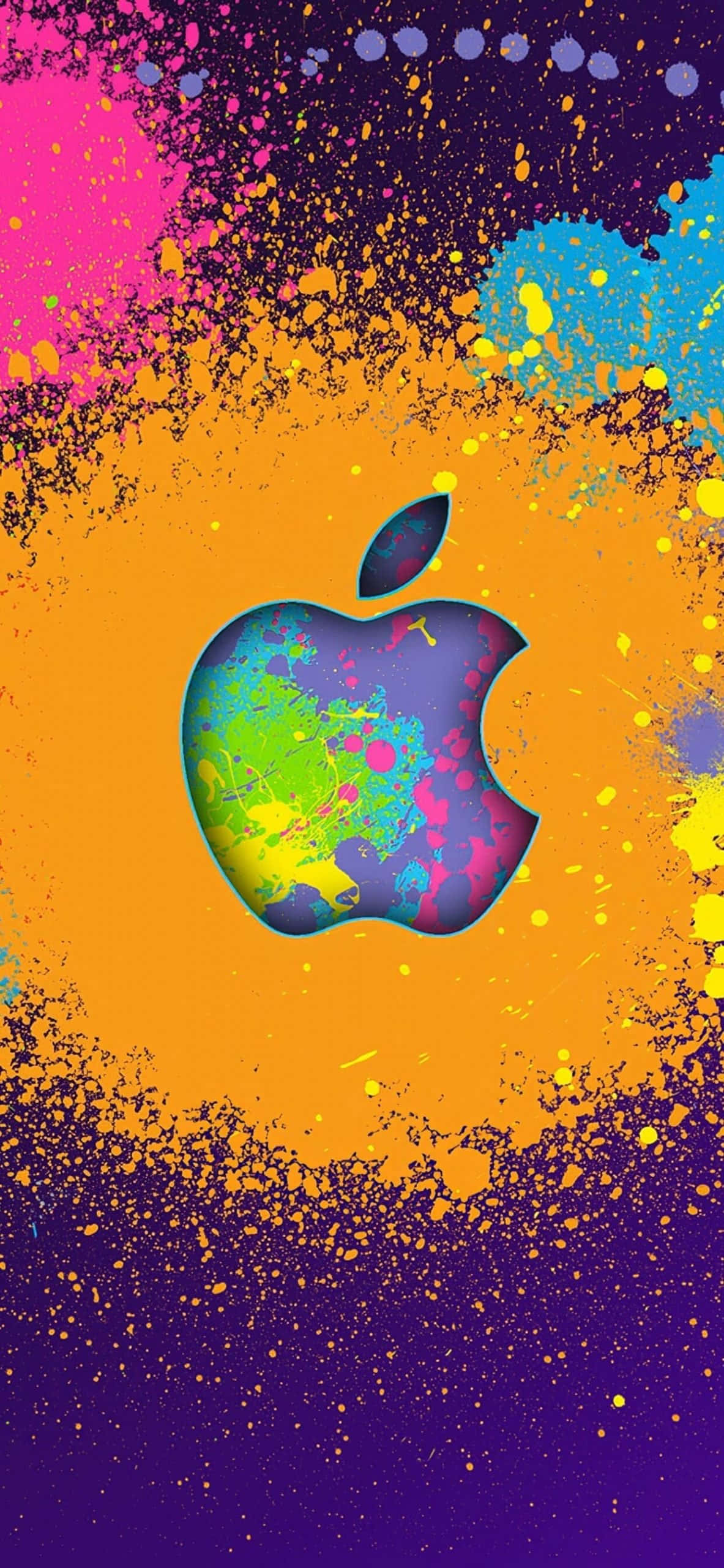 Apple Logo Πιτσιλιά Μπογιάς iPhone XS Ταπετσαρία