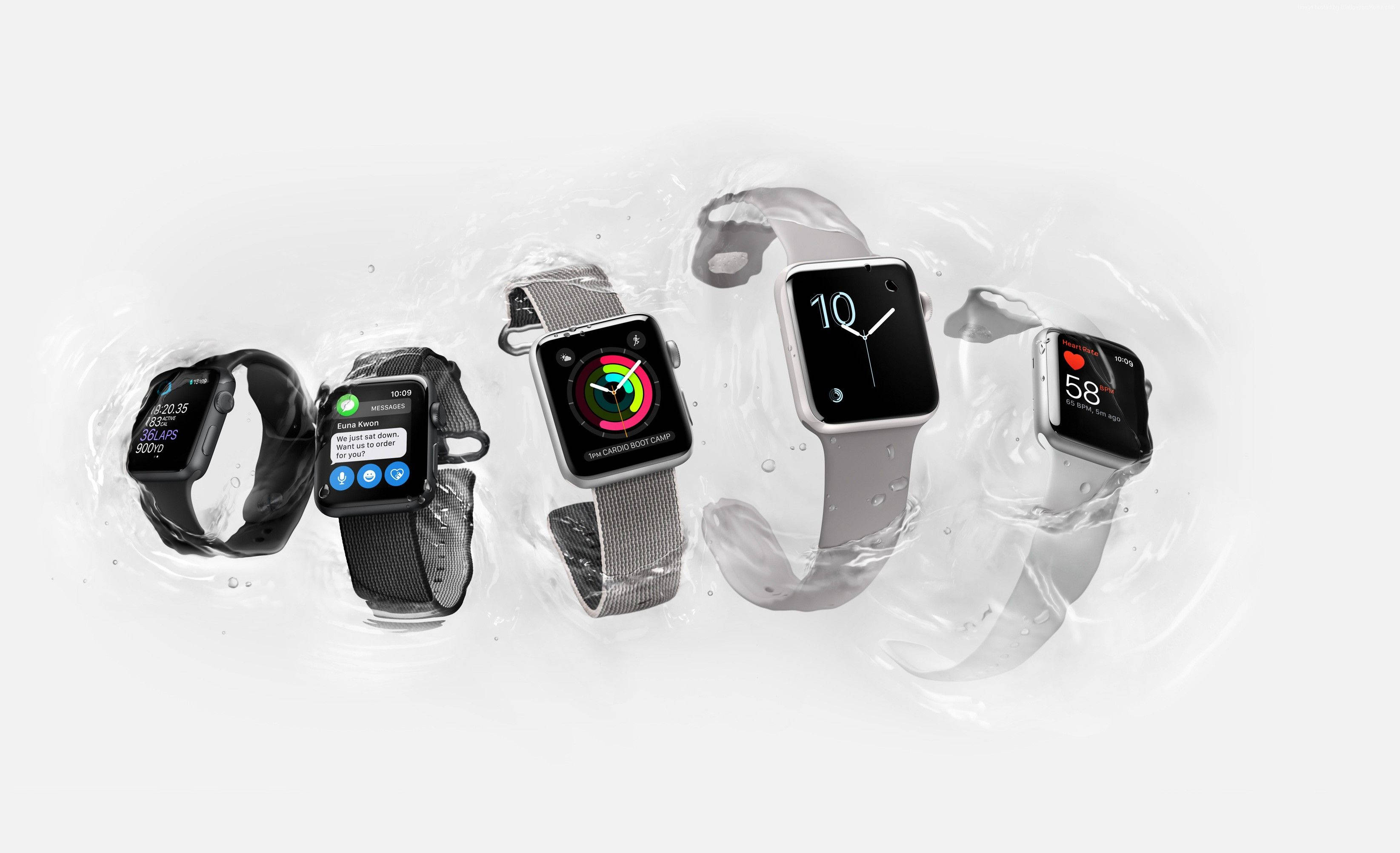 Apple Watch Μαύρο και Γκρι Χρώματα Ταπετσαρία
