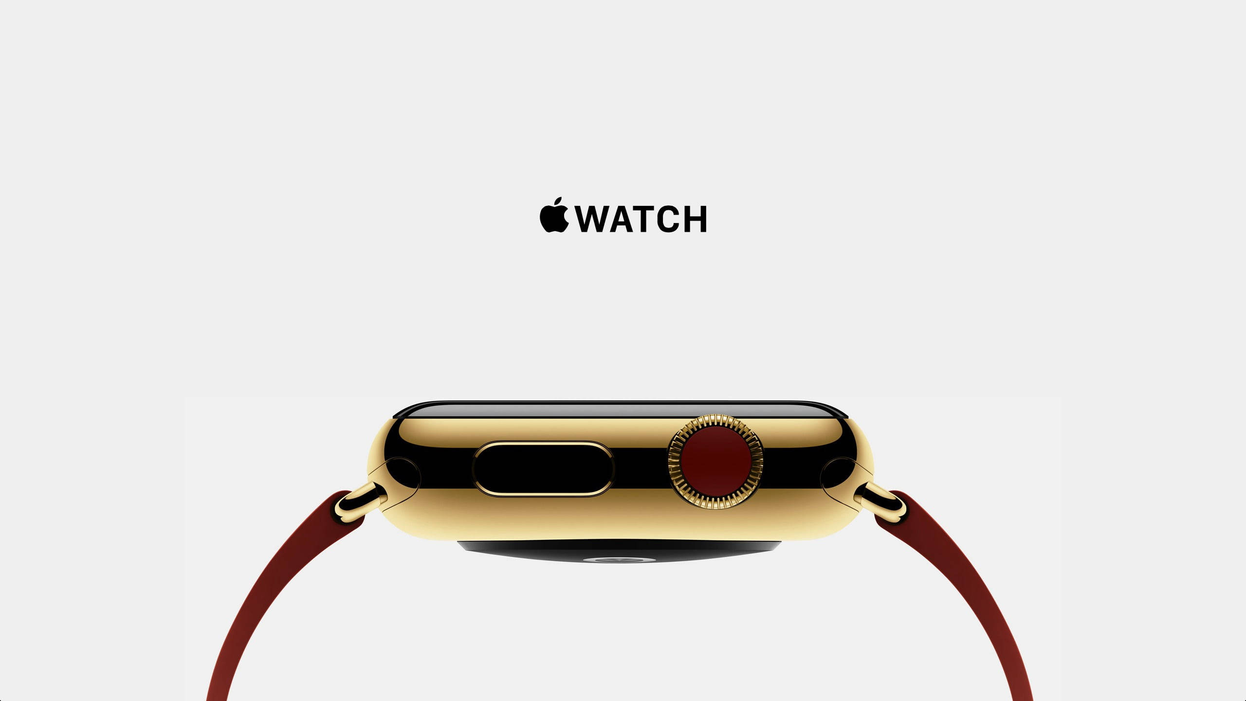 Apple Watch με χρυσή στεφάνη και κόκκινη κορώνα Ταπετσαρία