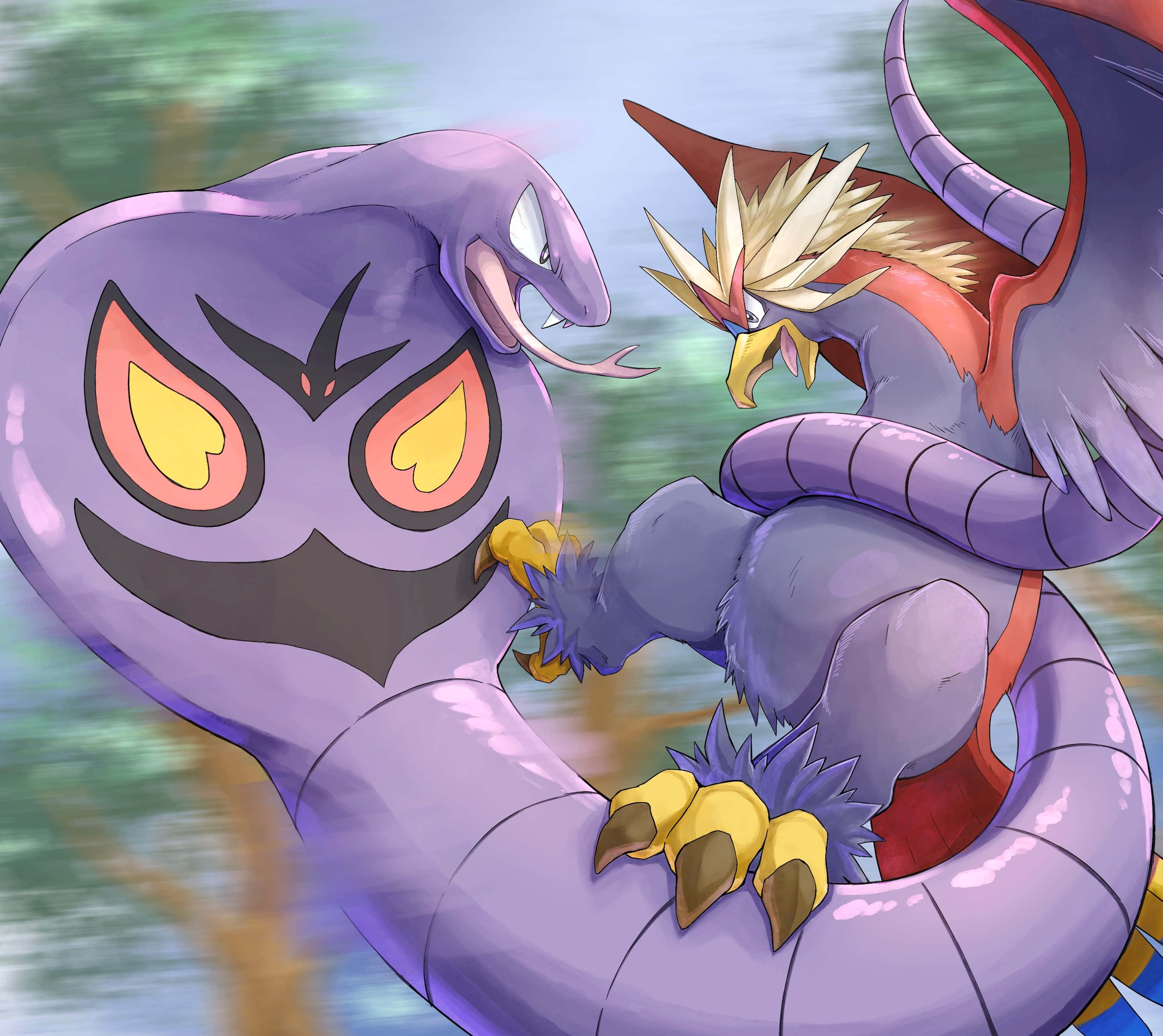 Arbok εναντίον Braviary Ταπετσαρία