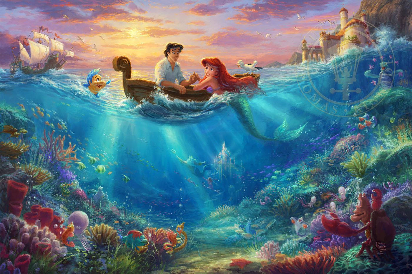 Ariel Eric Ζωγραφική Pixel Disney Laptop Ταπετσαρία