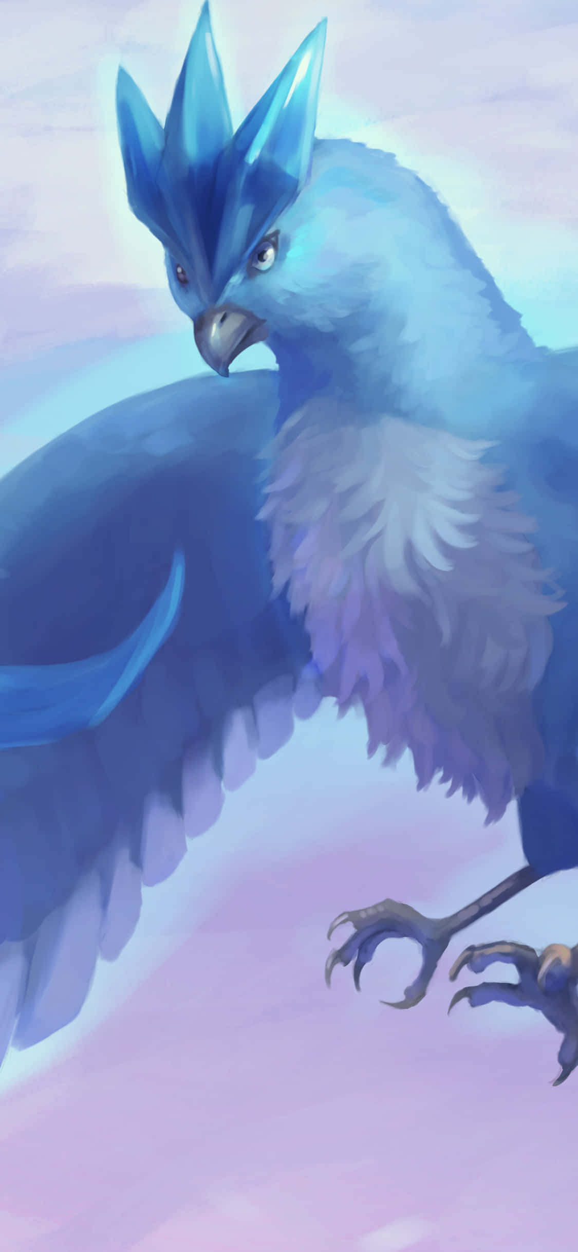 Articuno σε Παστέλ Ντεγκραντέ Φόντο Ταπετσαρία