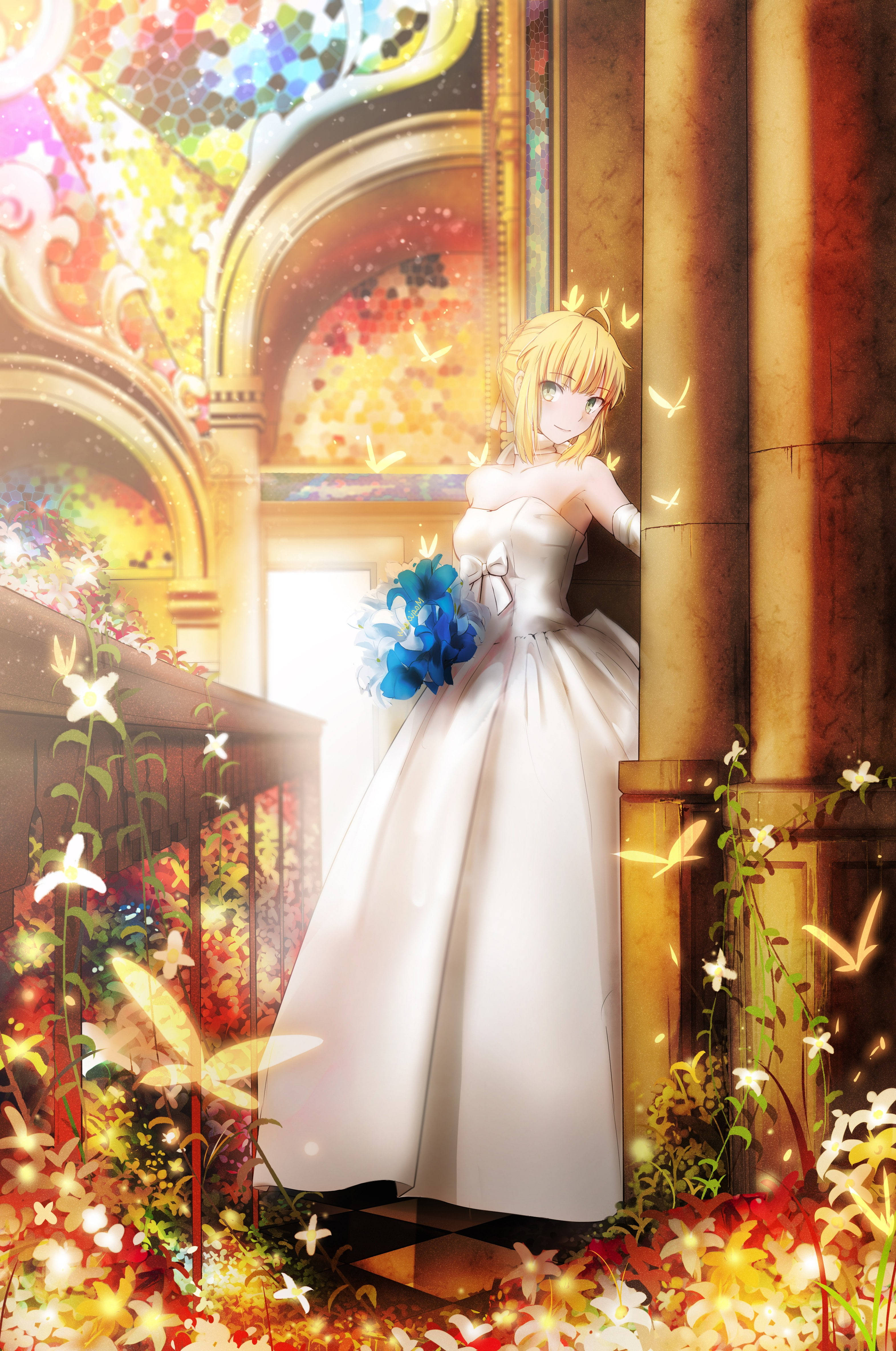 Artoria Pendragon Νυφικό Φόρεμα Ταπετσαρία