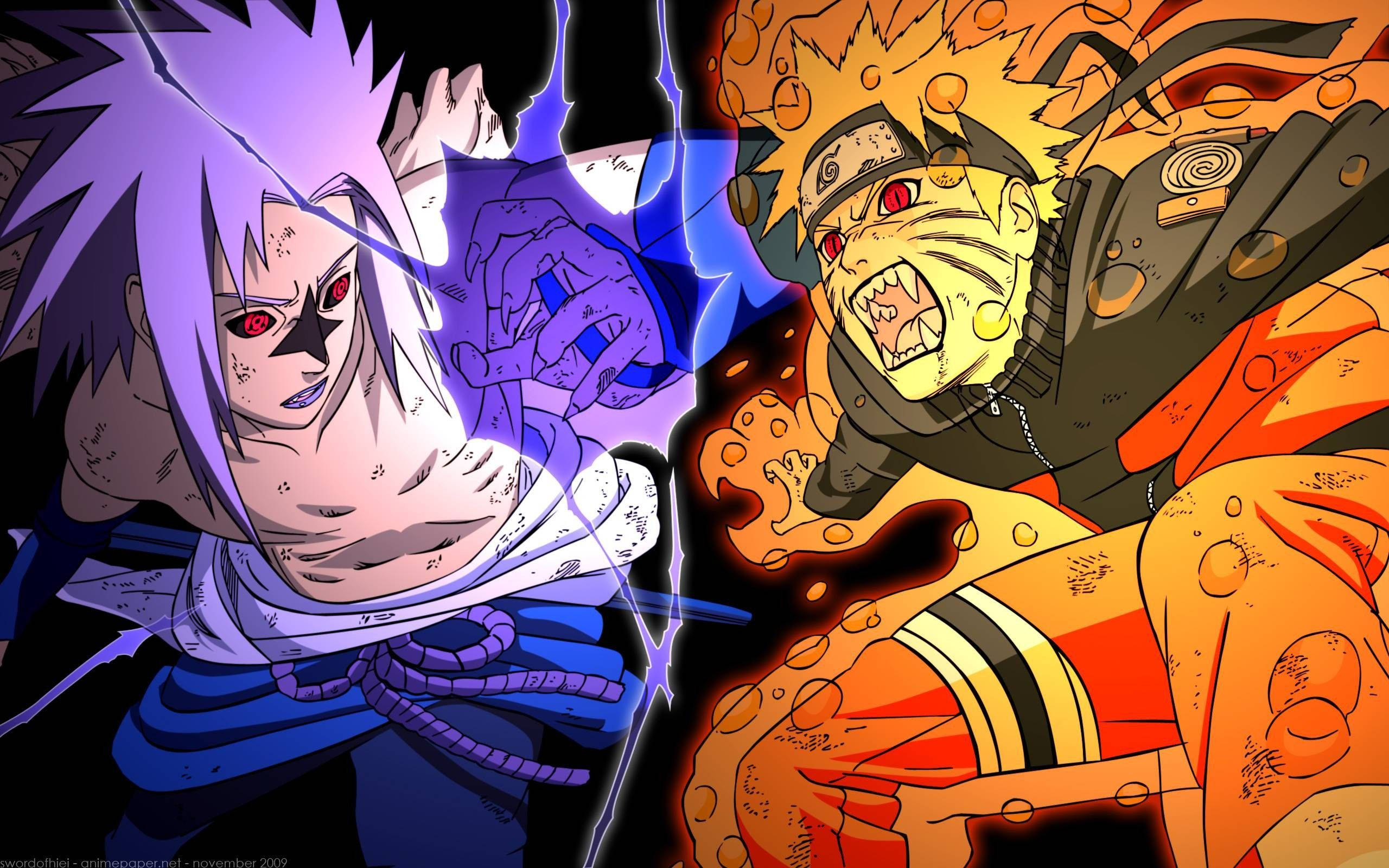 Εκπληκτικός Νaruto εναντίον Sasuke σε μάχη Ταπετσαρία