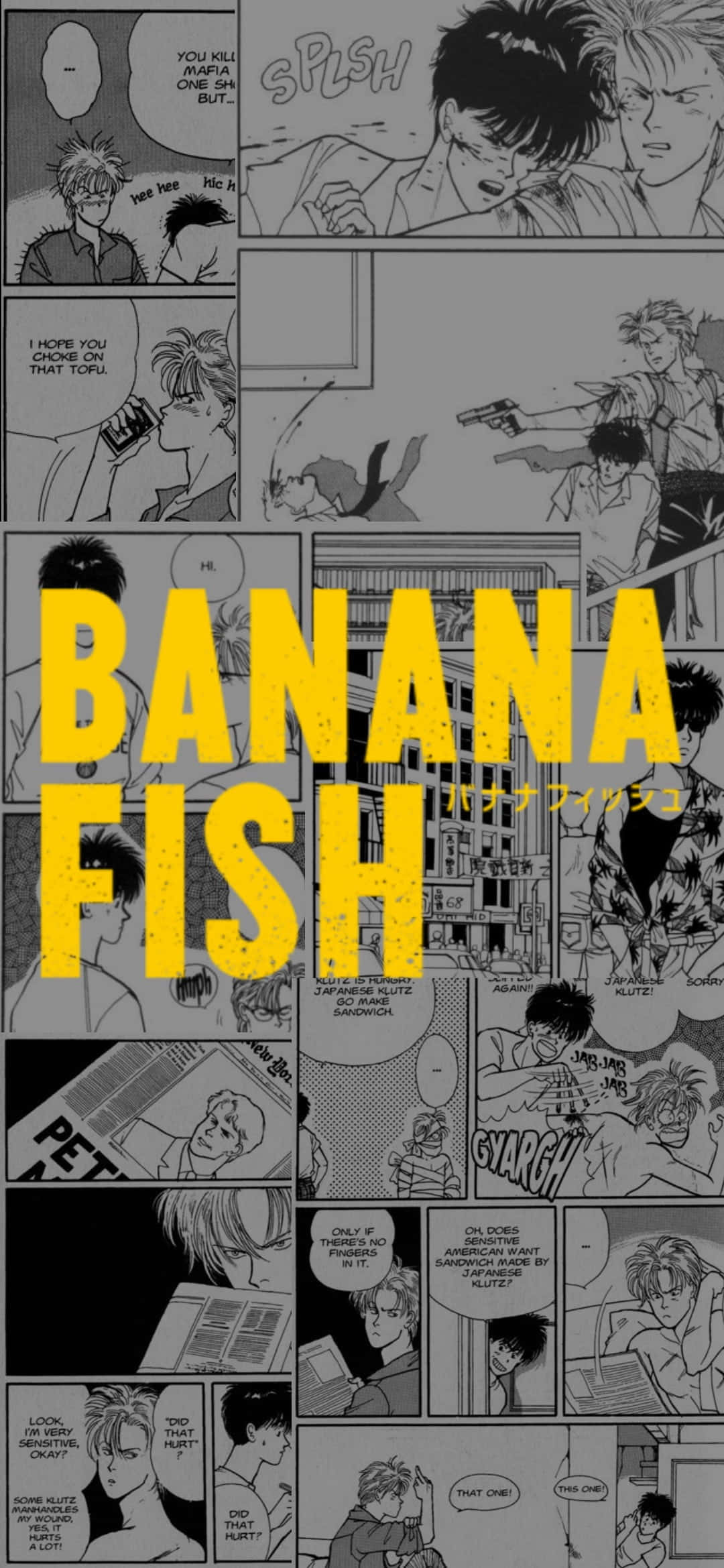 Δυναμικό Δίδυμο σε Δράση - Ash Lynx και Eiji Okumura από το Banana Fish Ταπετσαρία