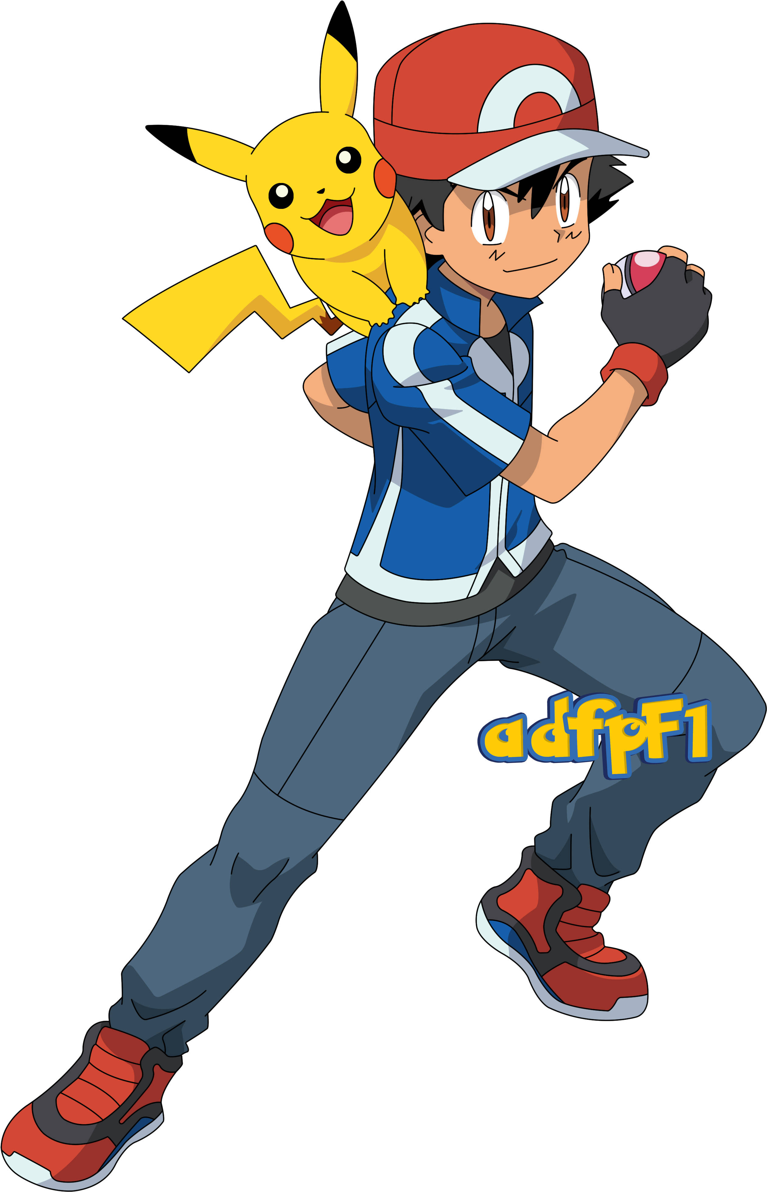 Ash και Pikachu HD Δυναμική Πόζα Ταπετσαρία