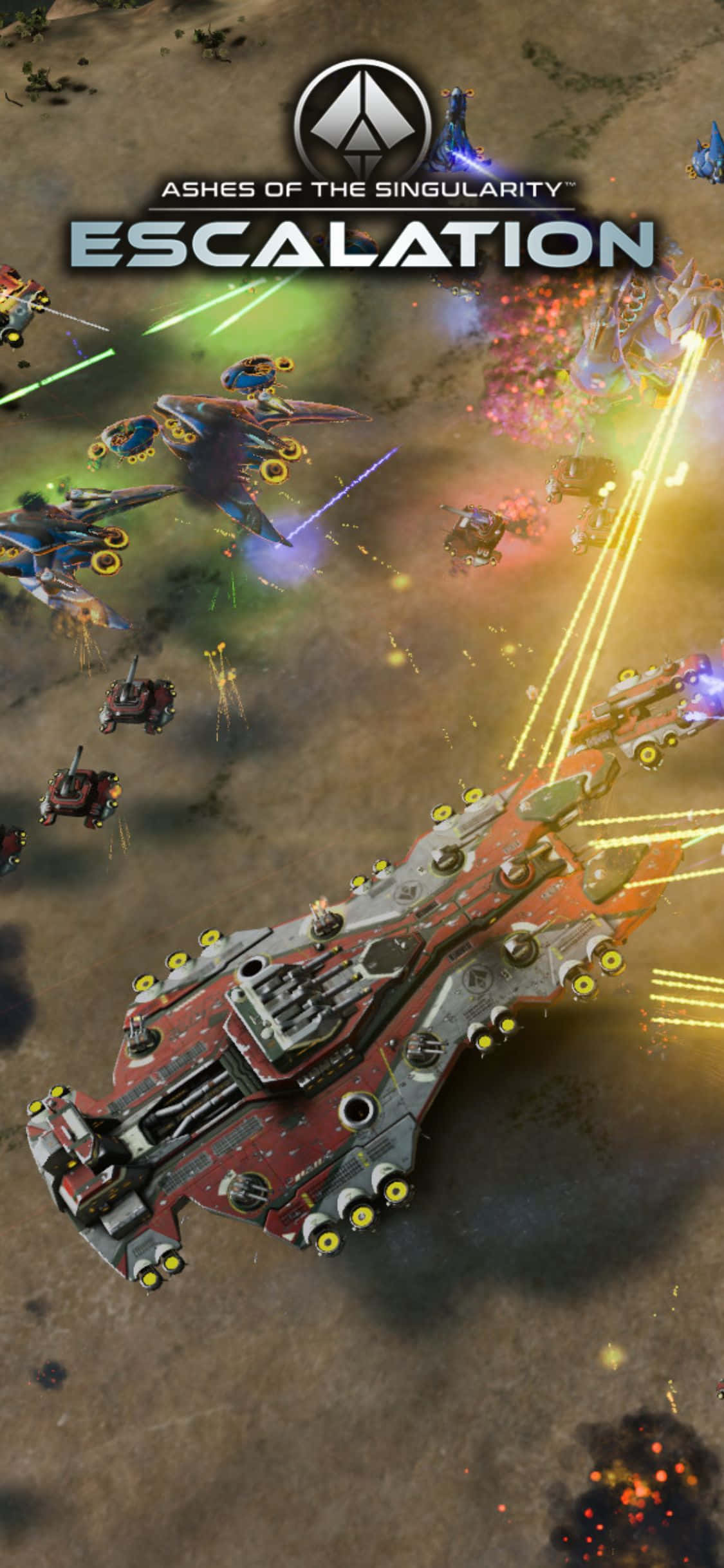 Εξερευνήστε τους Απέραντους Κόσμους του Ashes Of The Singularity Escalation στο iPhone X σας Ταπετσαρία