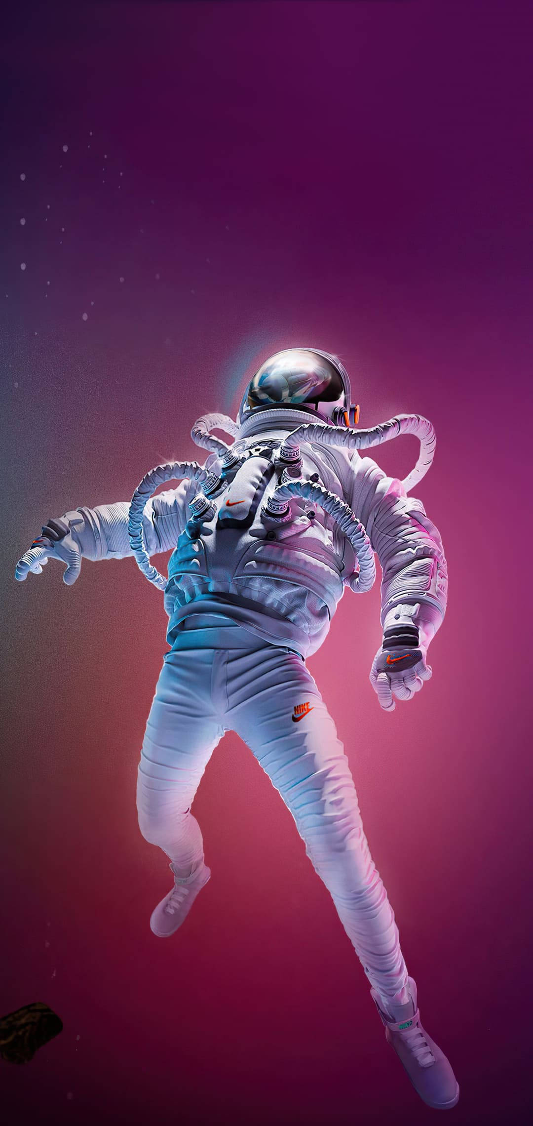 Astronaut Sci Fi Drifting In Neon Space Ταπετσαρία