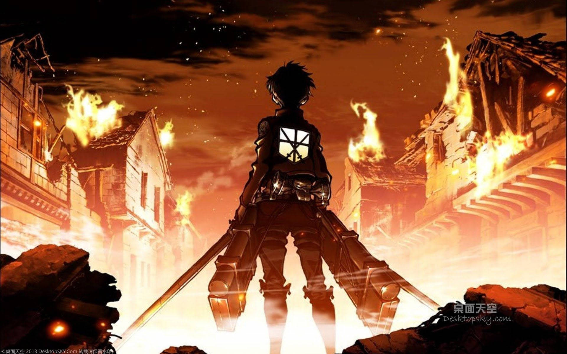 Φλεγόμενη Αγάπη - Attack On Titan Ταπετσαρία