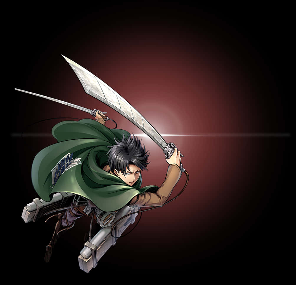Χαρακτήρας από το Attack on Titan σε Δράση Ταπετσαρία