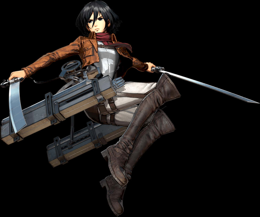 Χαρακτήρας από το Attack on Titan με Εξοπλισμό Ταπετσαρία